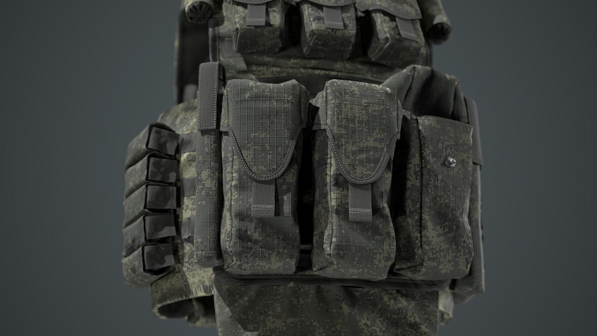 Russian 6B45 Ratnik Plate Carrier Vest Low-poly 3D model_11