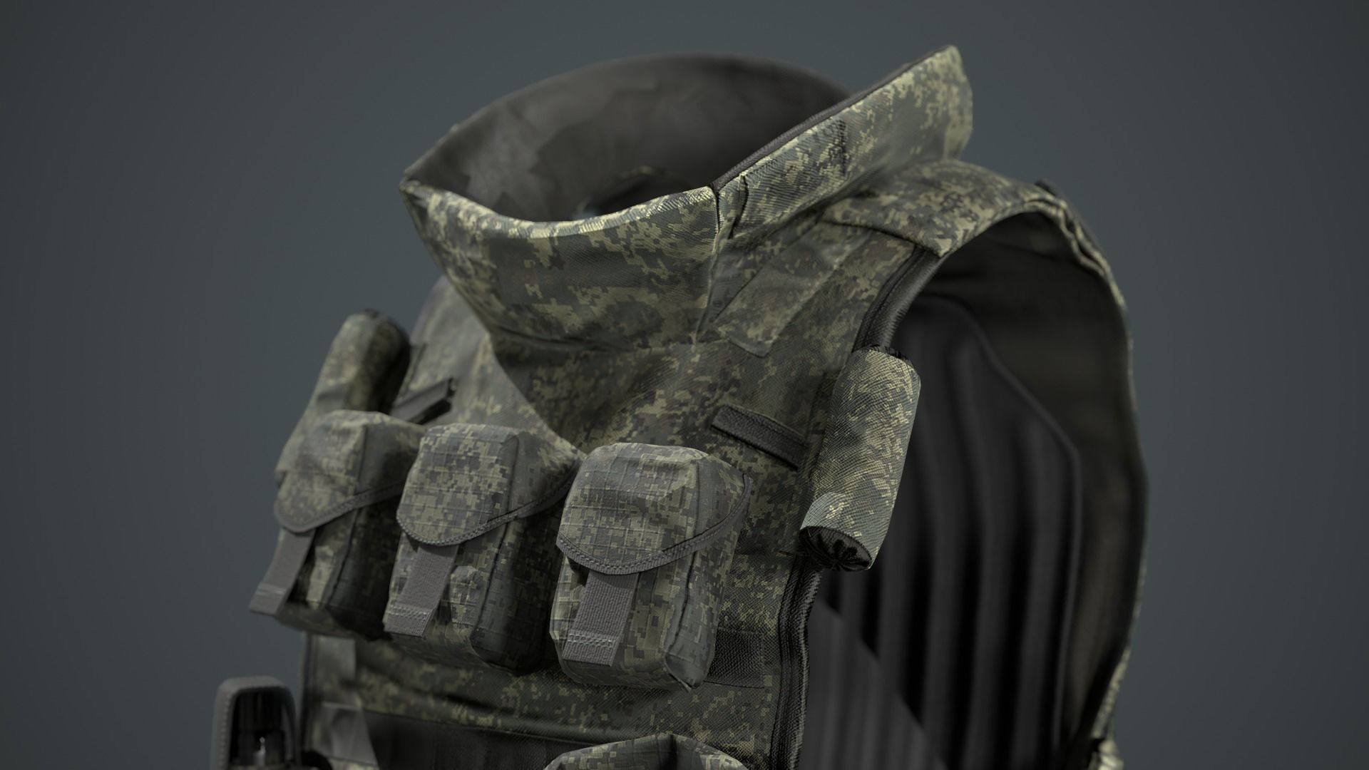 Russian 6B45 Ratnik Plate Carrier Vest Low-poly 3D model_10