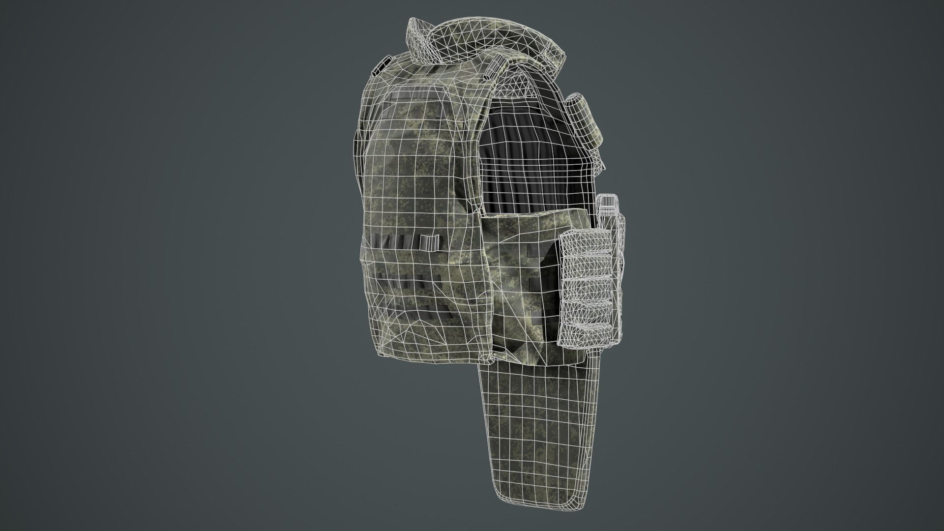 Russian 6B45 Ratnik Plate Carrier Vest Low-poly 3D model_15