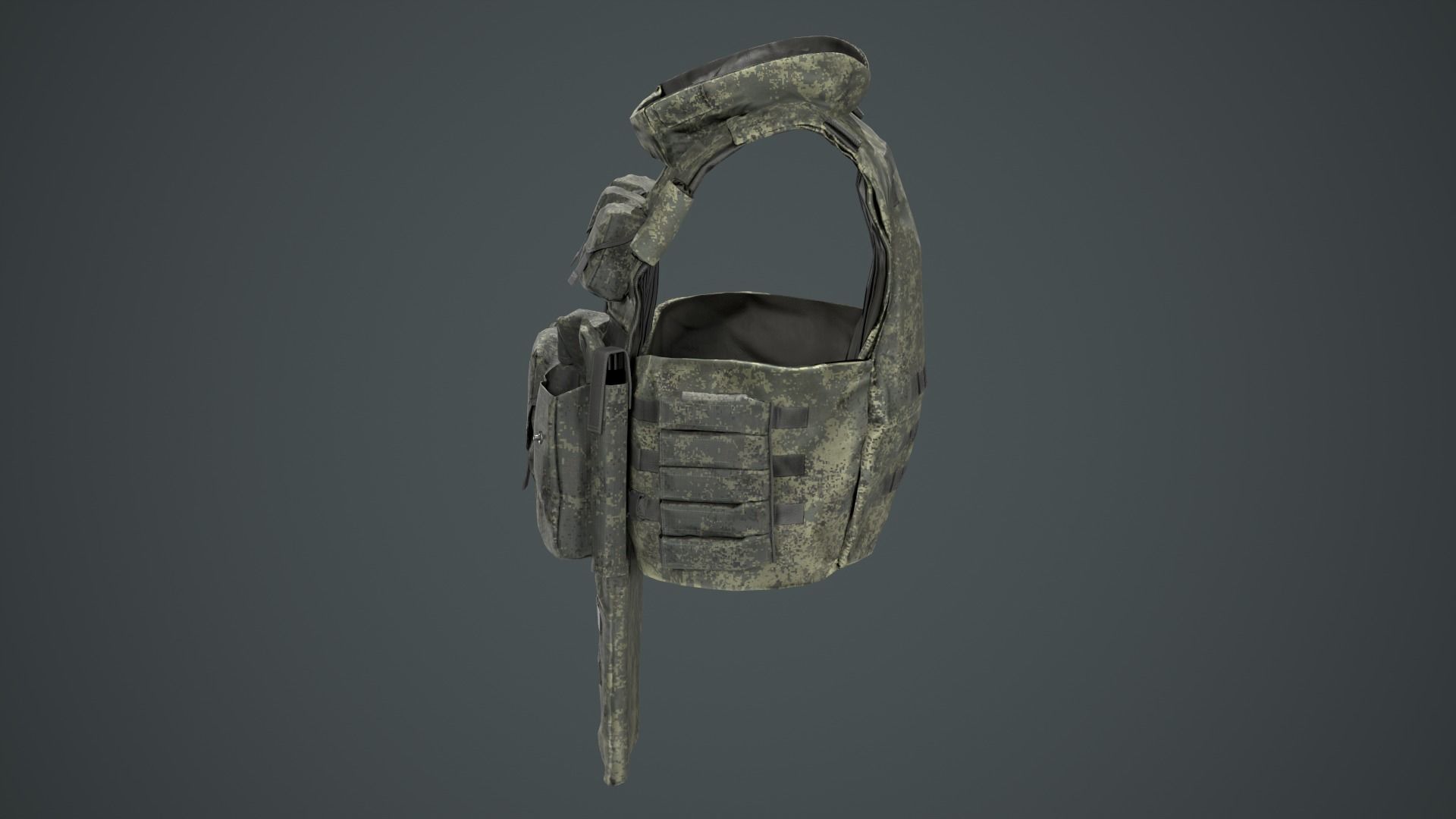 Russian 6B45 Ratnik Plate Carrier Vest Low-poly 3D model_9