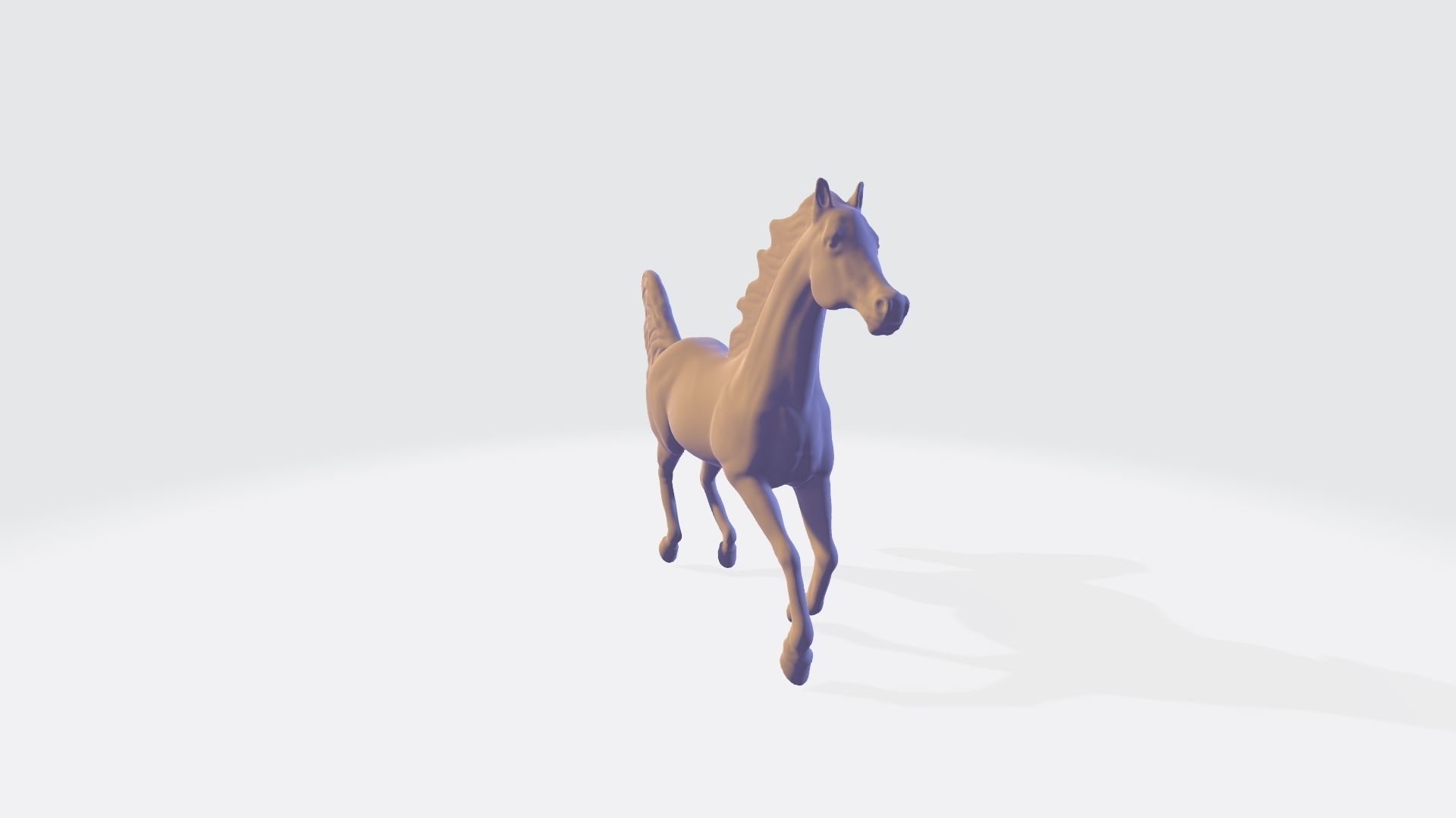Arabian Horse Galloping Pose I Ready for 3d Print model 3D print model_2