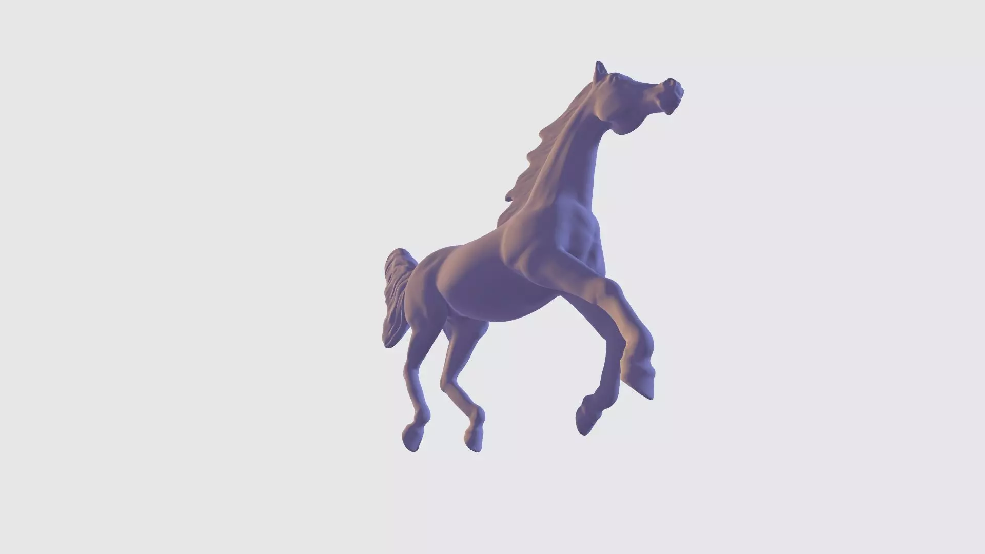 Arabian Horse Galloping Pose I Ready for 3d Print model 3D print model_0