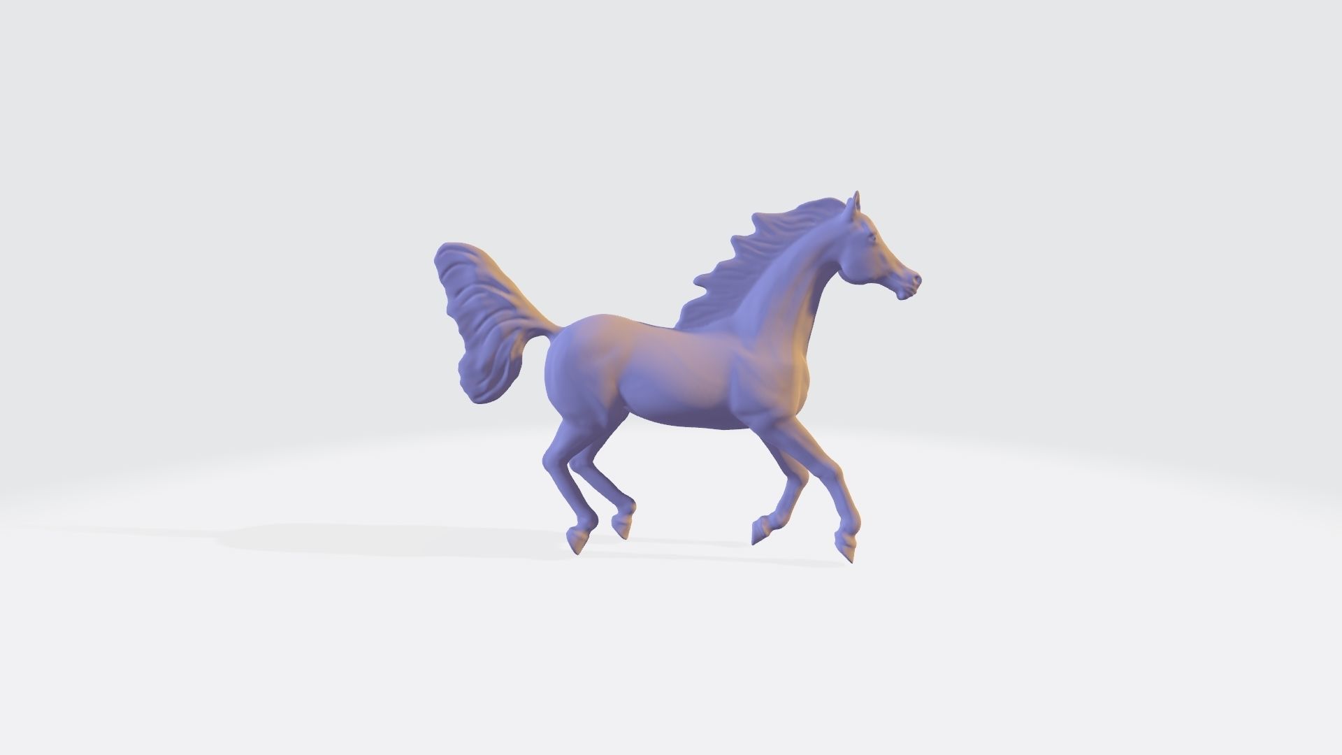 Arabian Horse Galloping Pose I Ready for 3d Print model 3D print model_1
