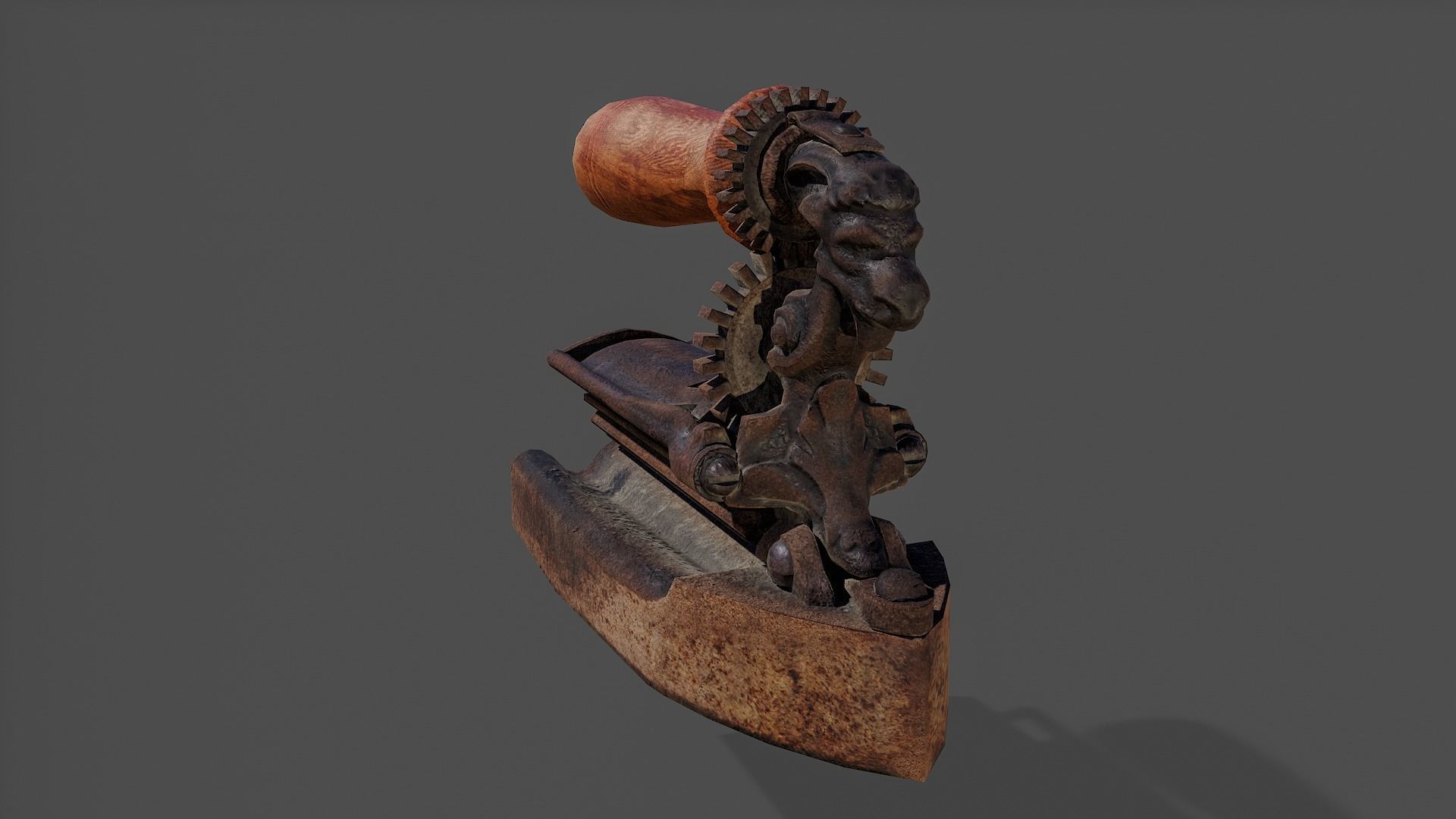 Antique Iron V02 - Low Poly Low-poly 3D model_5