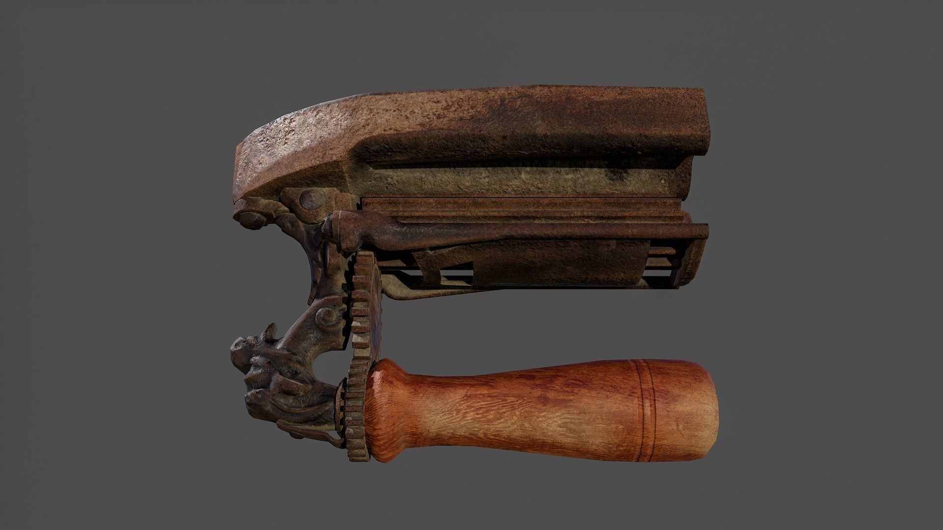 Antique Iron V02 - Low Poly Low-poly 3D model_26