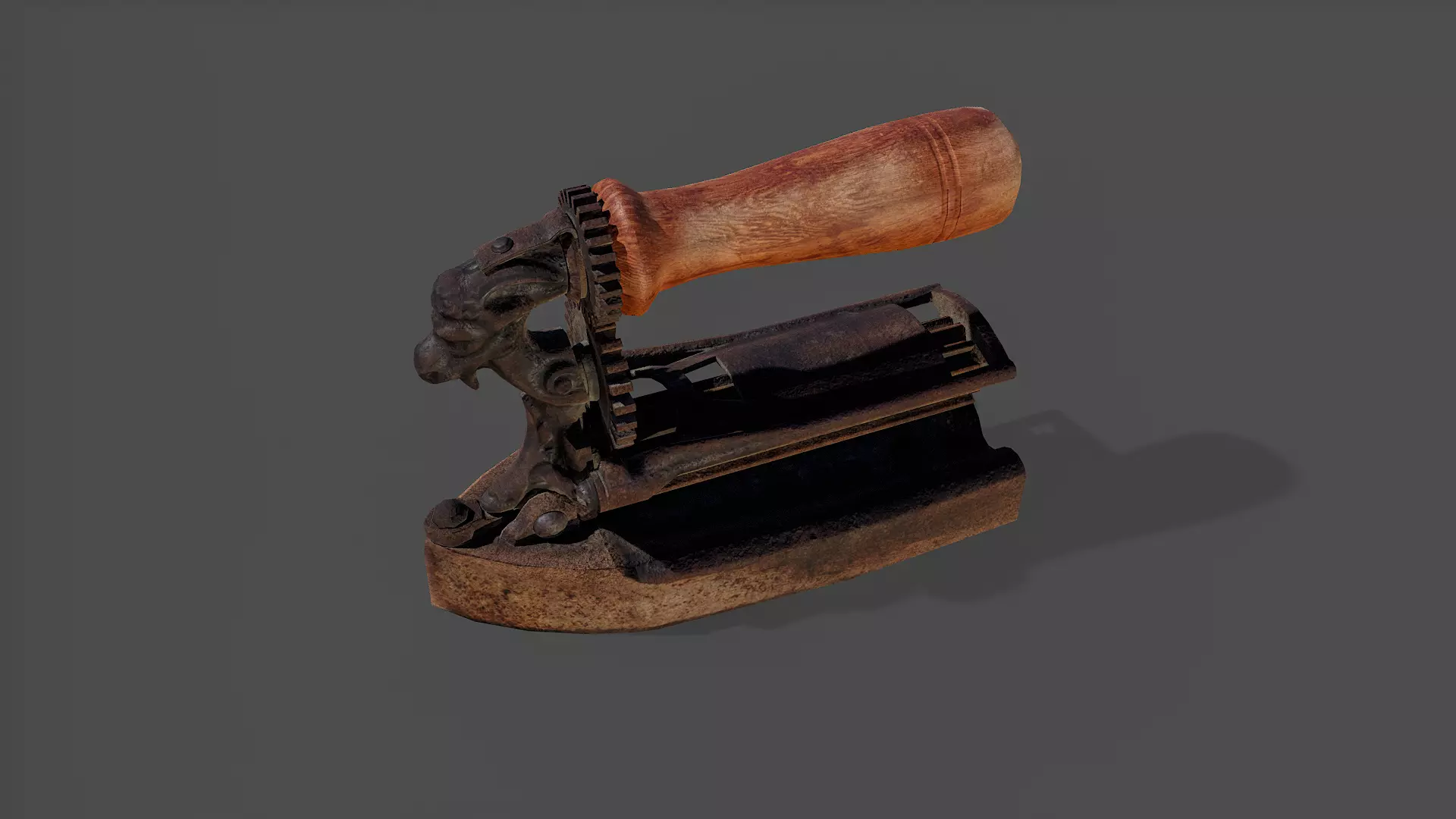 Antique Iron V02 - Low Poly Low-poly 3D model_0