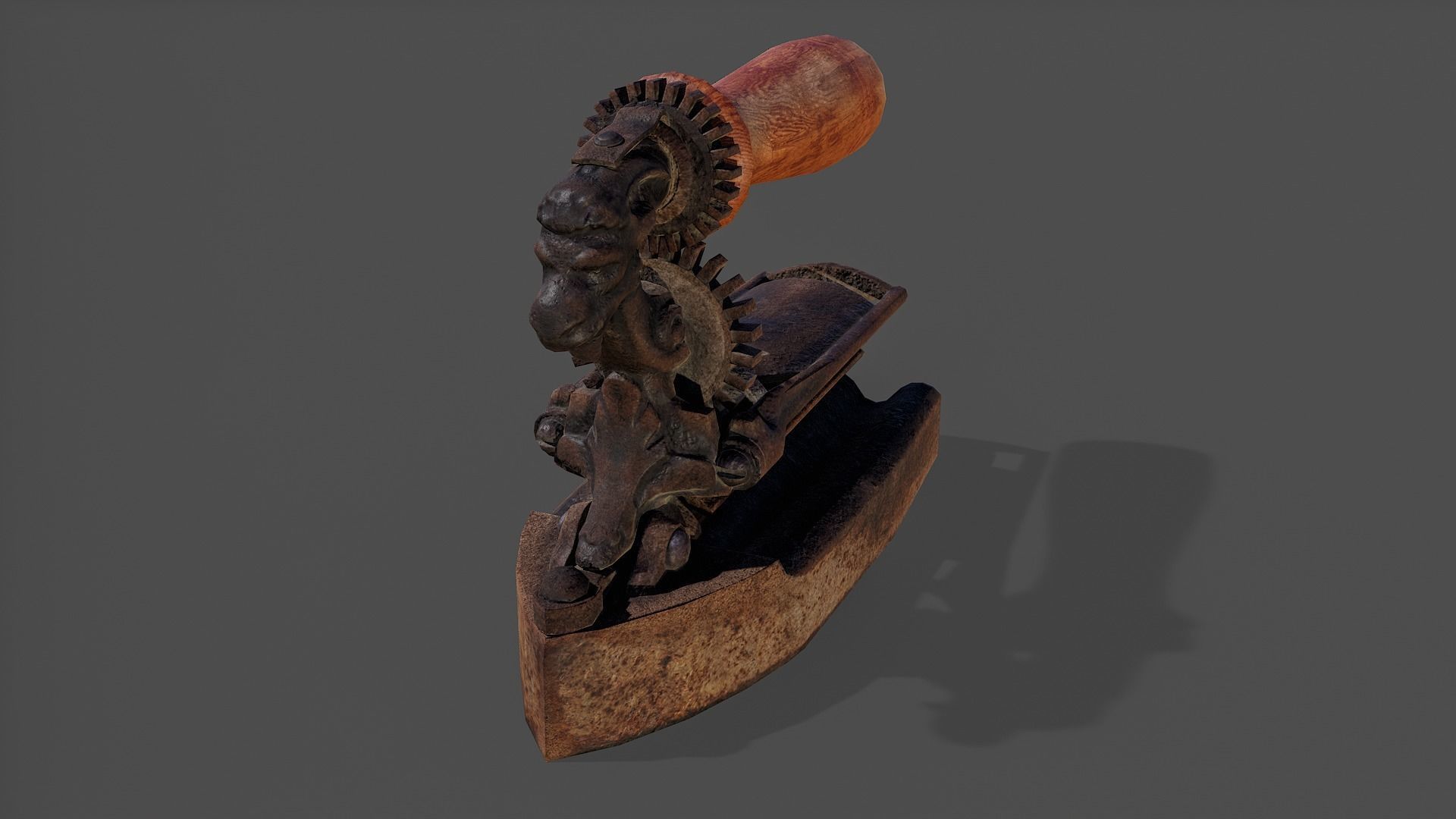 Antique Iron V02 - Low Poly Low-poly 3D model_2