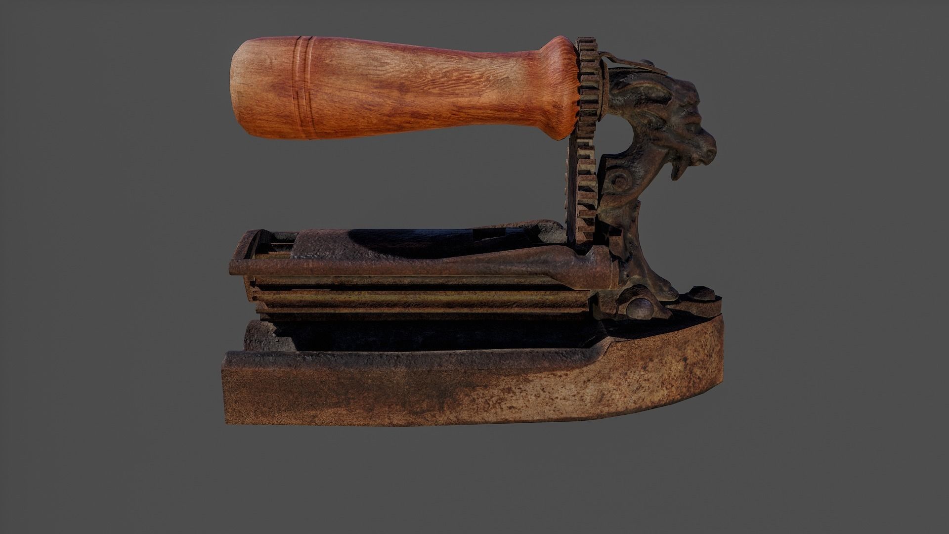 Antique Iron V02 - Low Poly Low-poly 3D model_8
