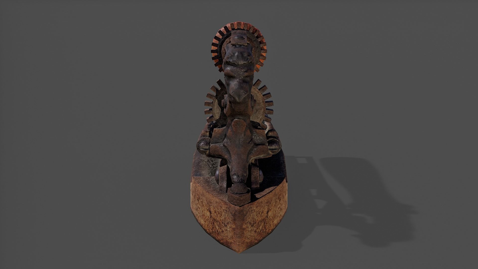 Antique Iron V02 - Low Poly Low-poly 3D model_3