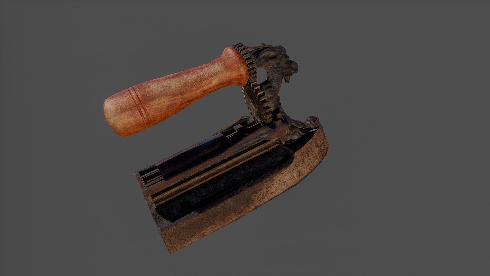 Antique Iron V02 - Low Poly Low-poly 3D model_9