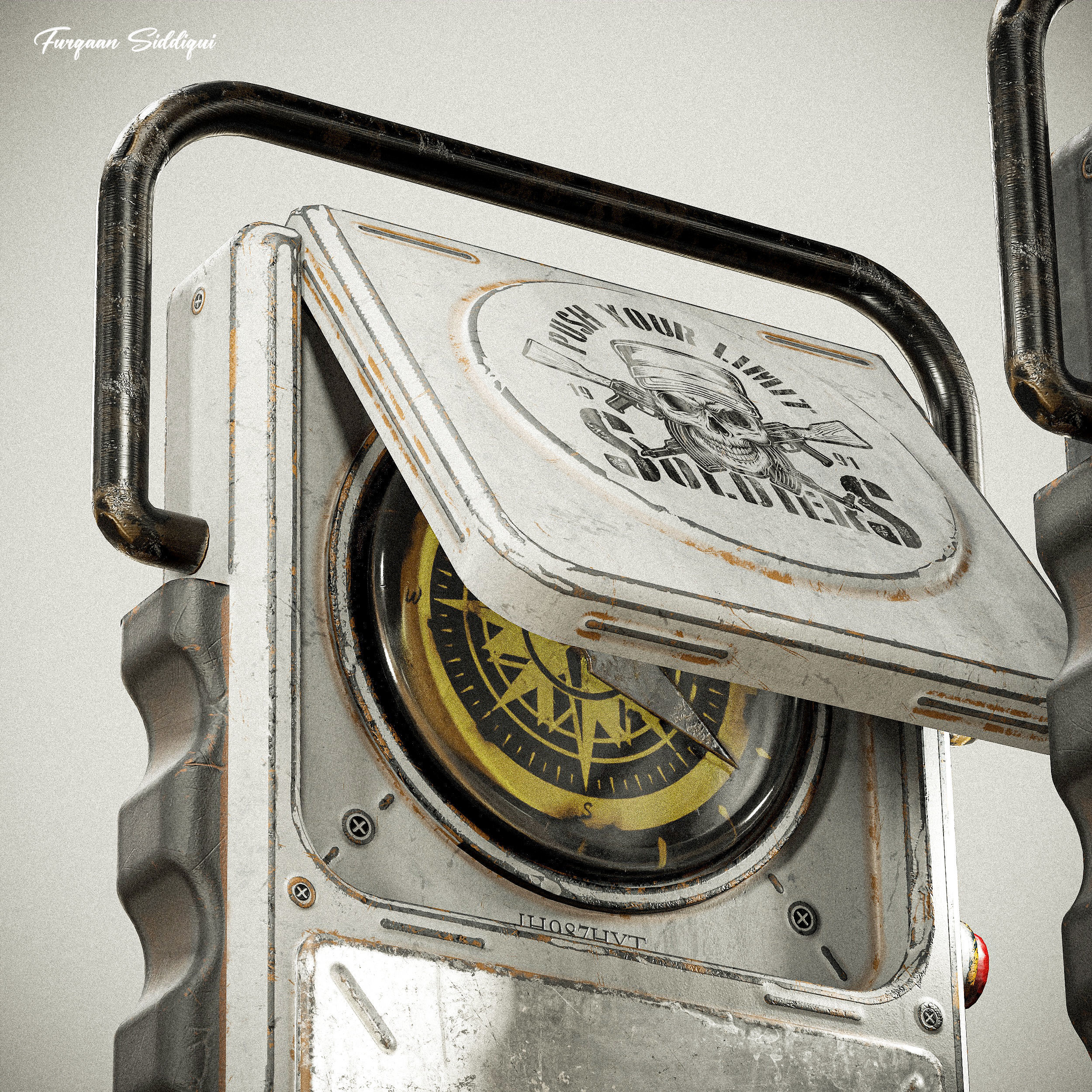 Sci-fi Compass V1 PBR Low-poly 3D model_5