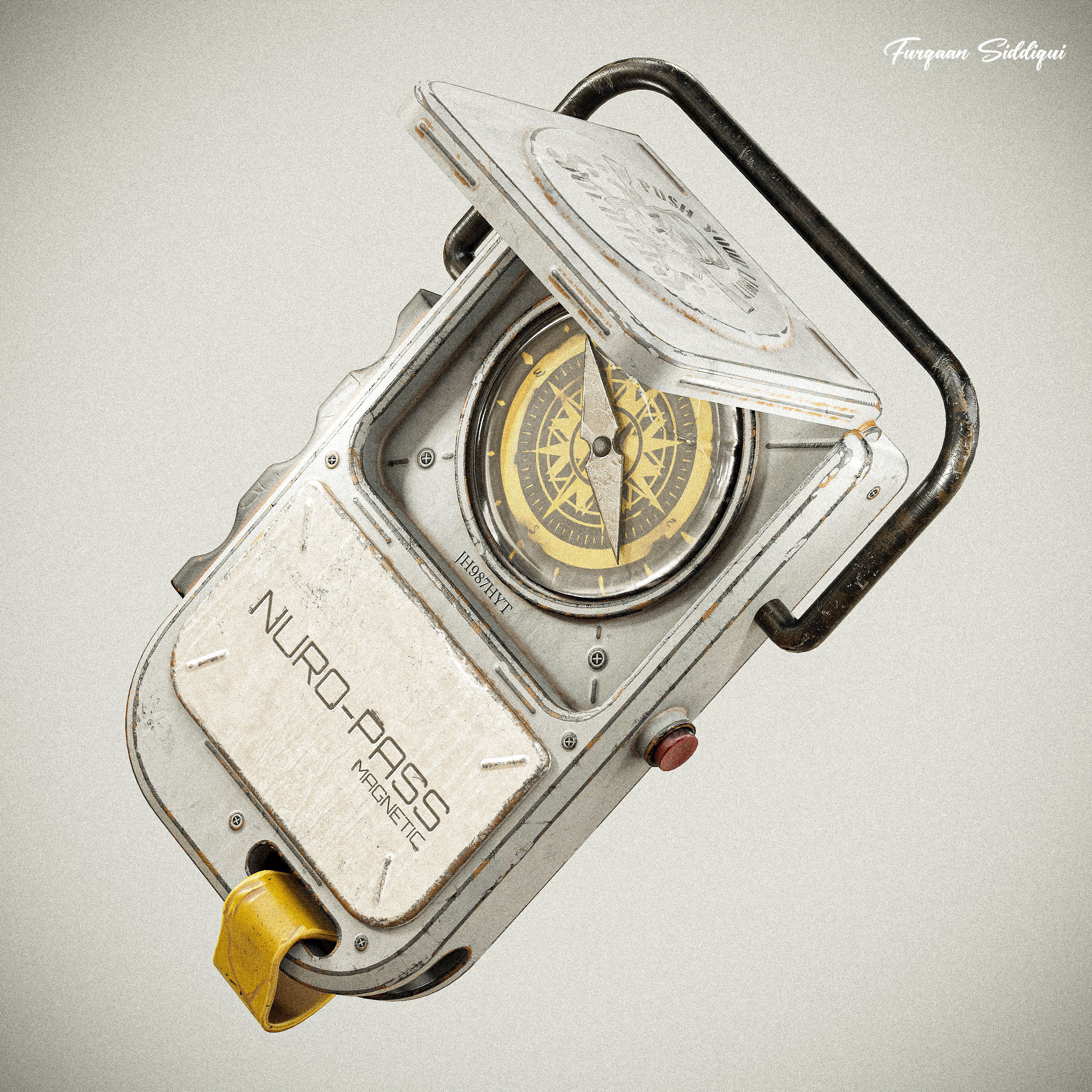 Sci-fi Compass V1 PBR Low-poly 3D model_7