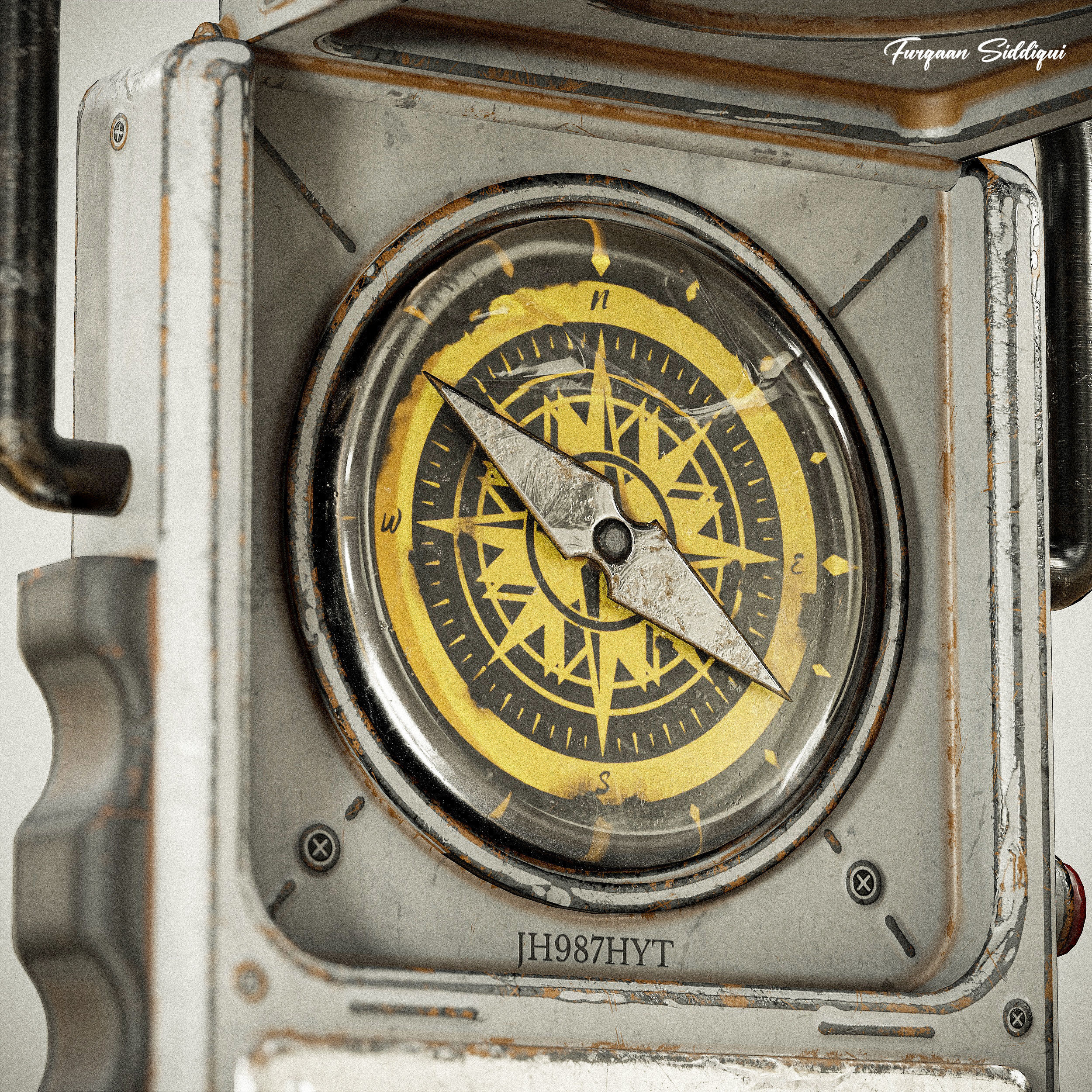 Sci-fi Compass V1 PBR Low-poly 3D model_12