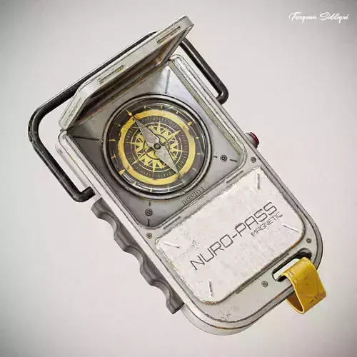 Sci-fi Compass V1 PBR Low-poly 3D model Sci-fi Compass V1 PBR Low-poly 3D model