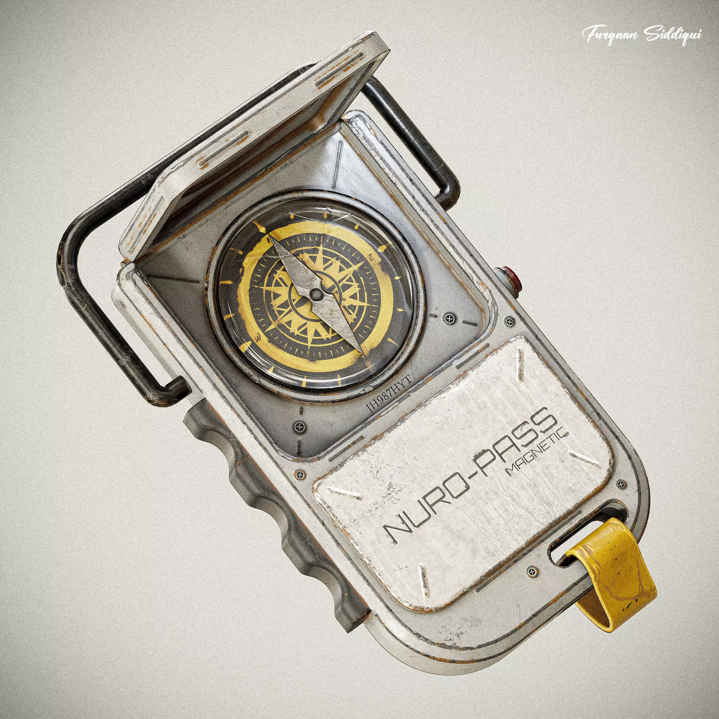 Sci-fi Compass V1 PBR Low-poly 3D model_0