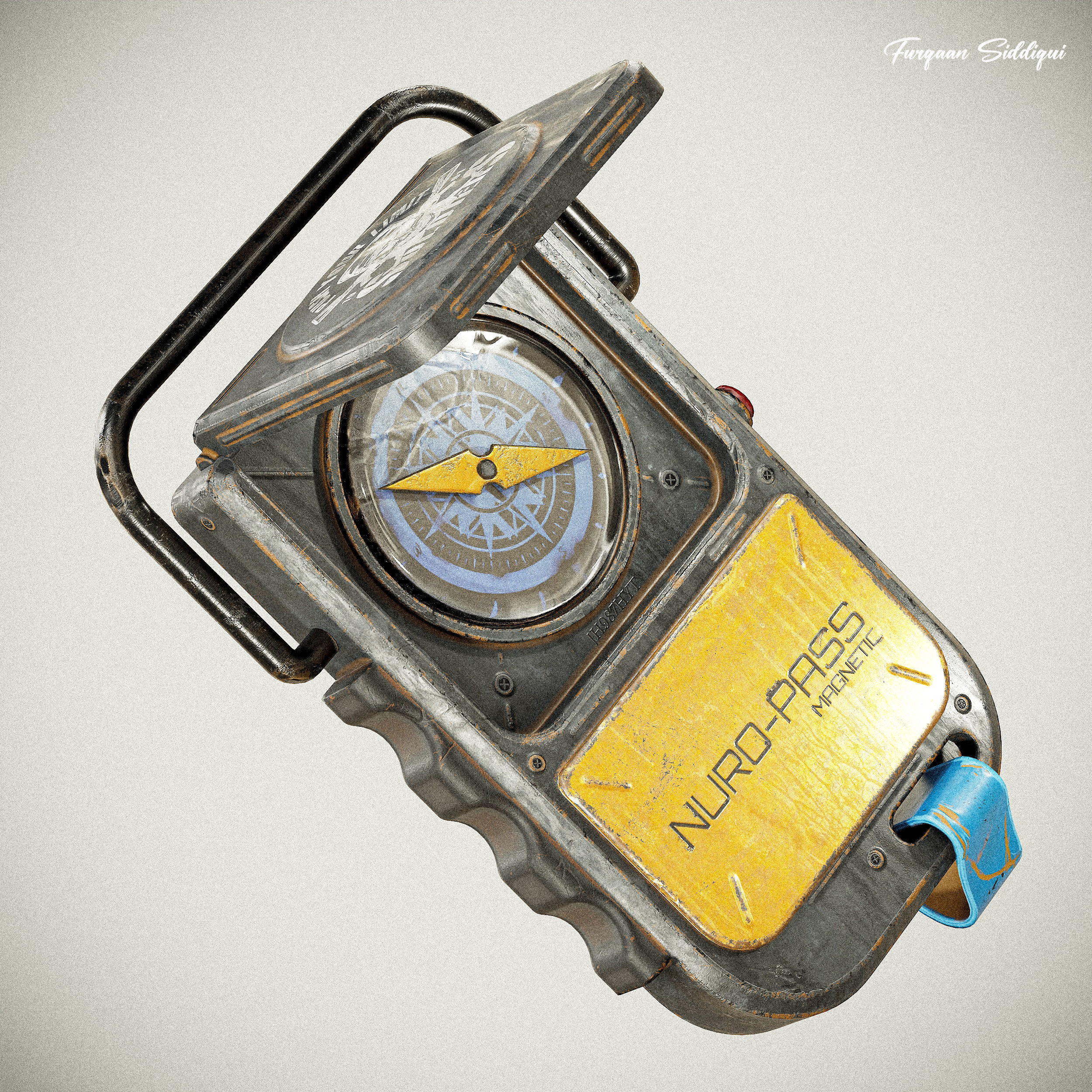 Sci-fi Compass V1 PBR Low-poly 3D model_14