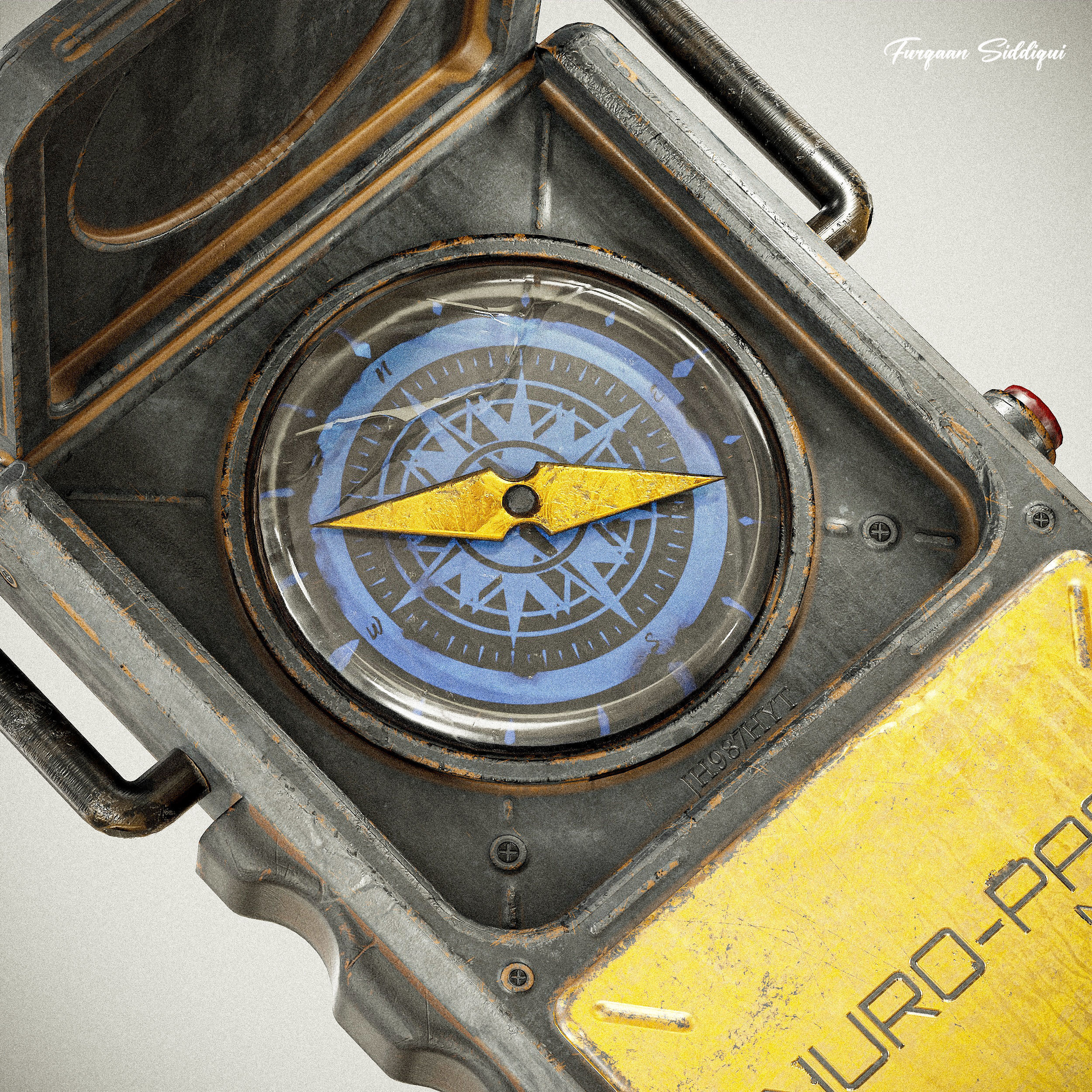 Sci-fi Compass V1 PBR Low-poly 3D model_3