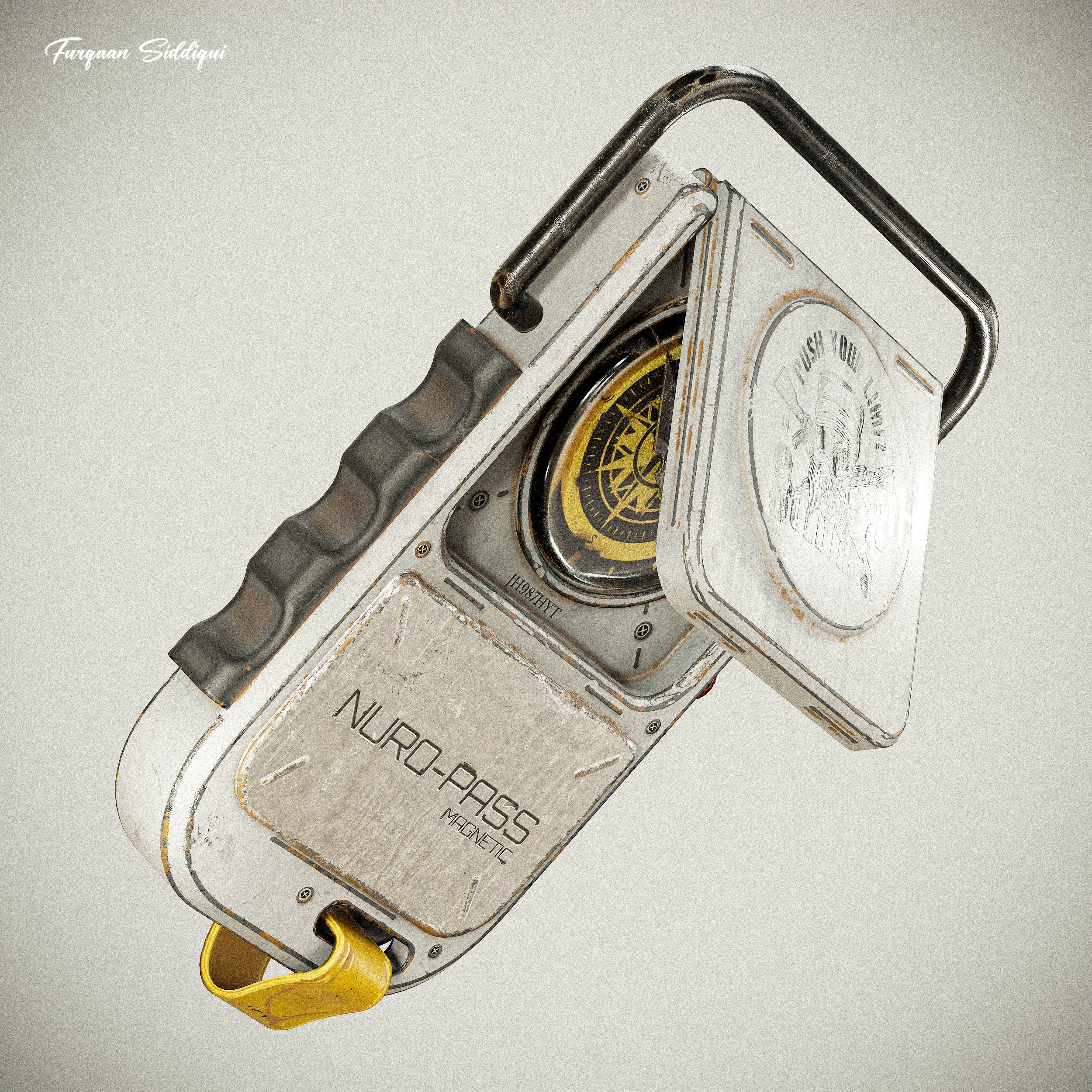 Sci-fi Compass V1 PBR Low-poly 3D model_10