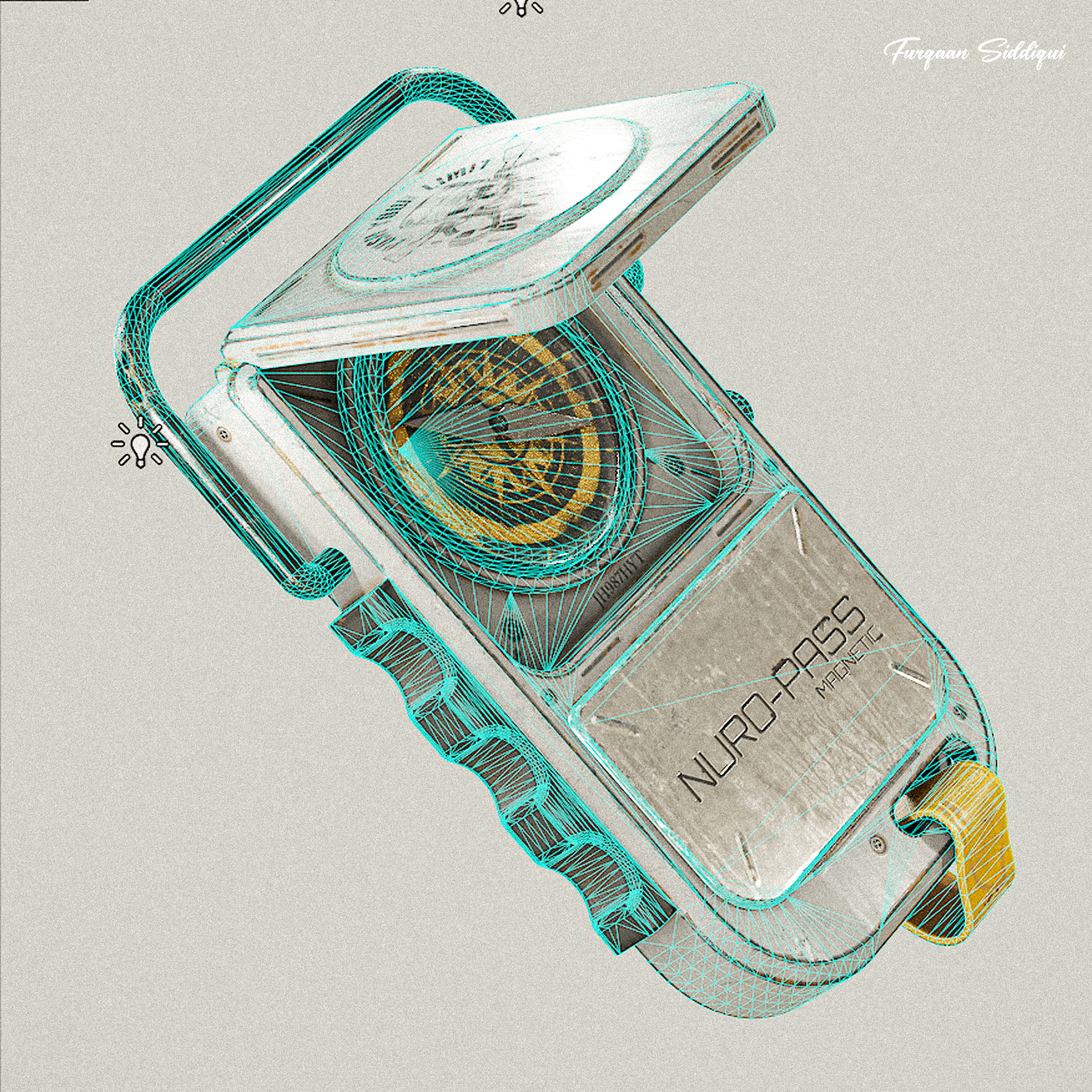 Sci-fi Compass V1 PBR Low-poly 3D model_6