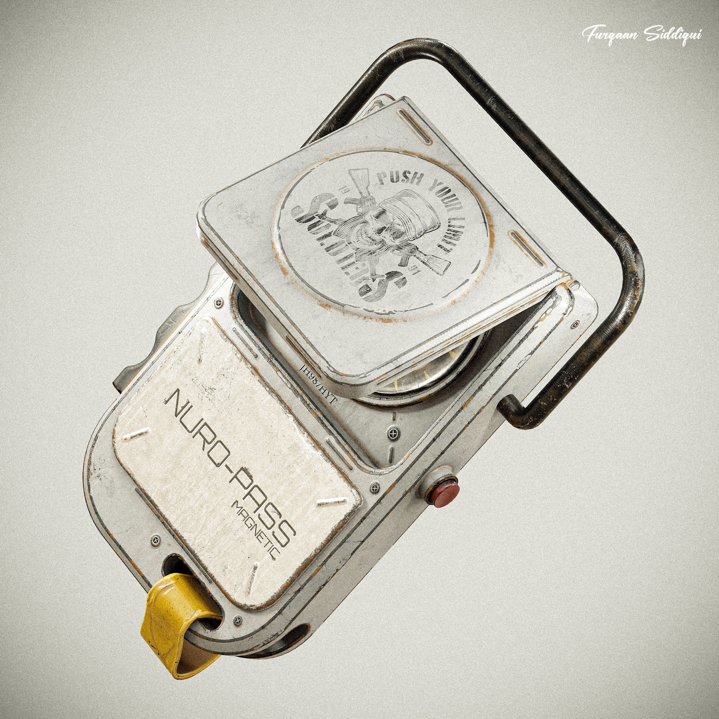 Sci-fi Compass V1 PBR Low-poly 3D model_9