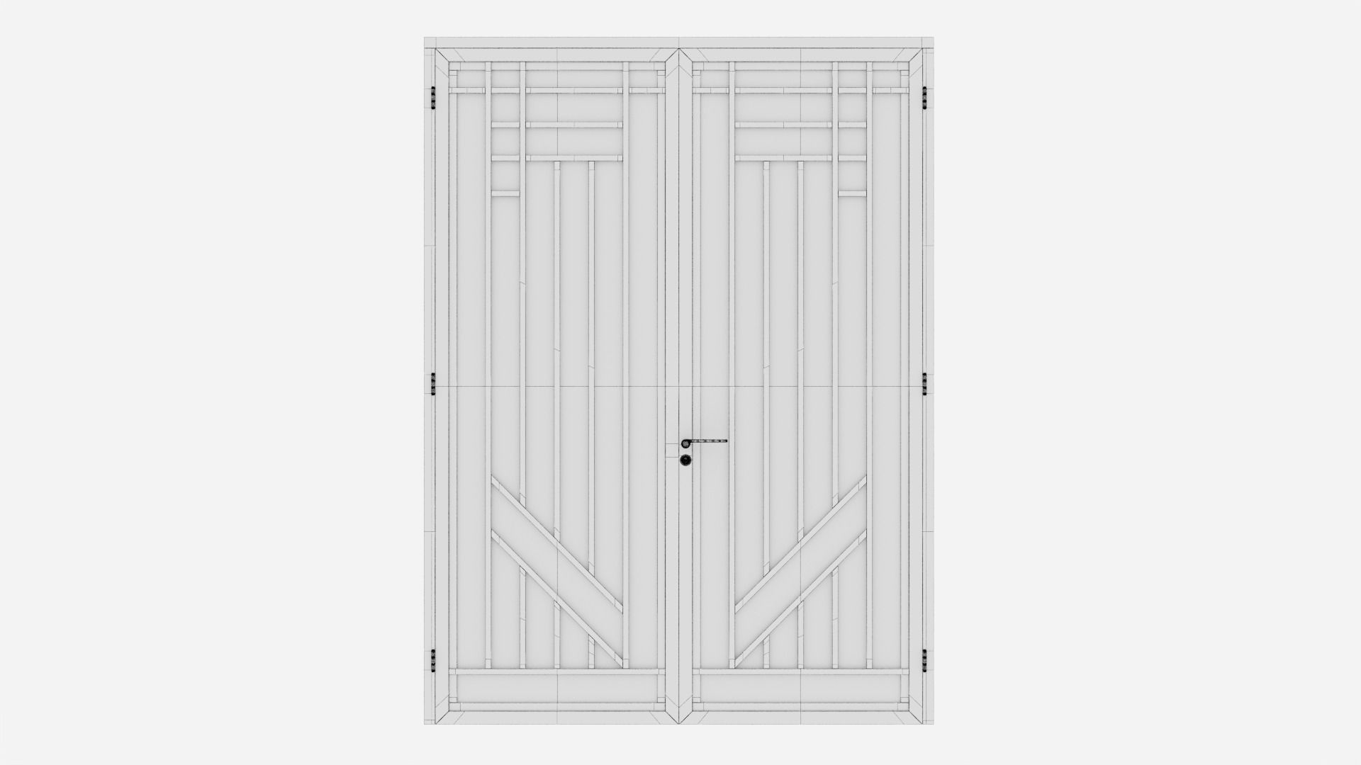 Aluminium door 242 3D model_5