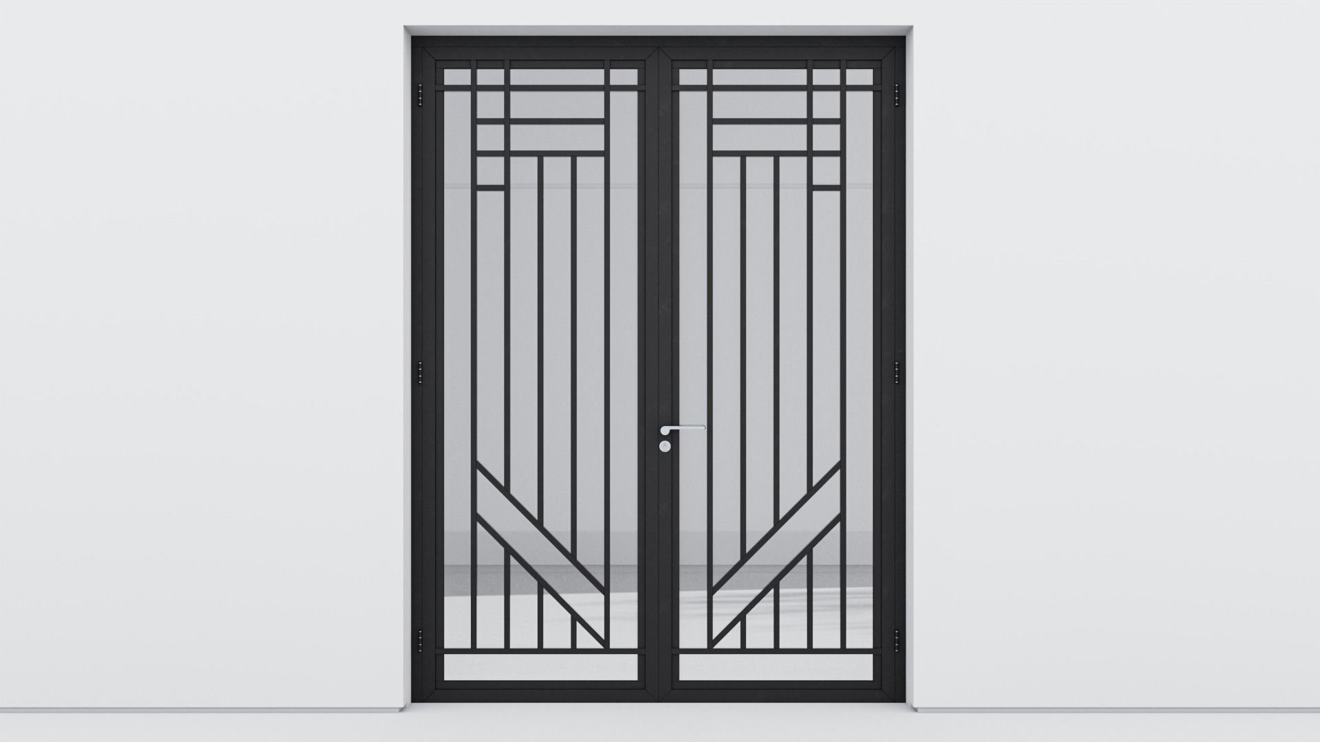 Aluminium door 242 3D model_1