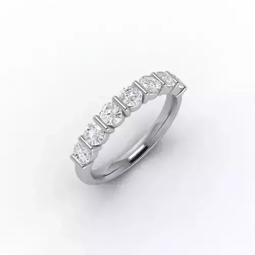 Bar-Set Diamond Ring