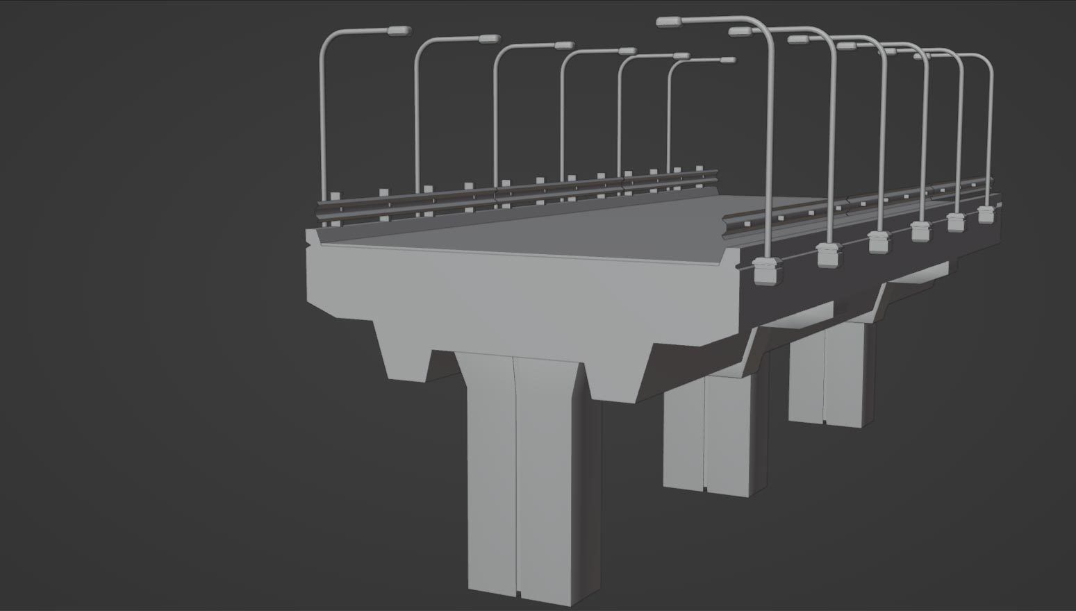 Modular Highway 001 Low-poly 3D model_12