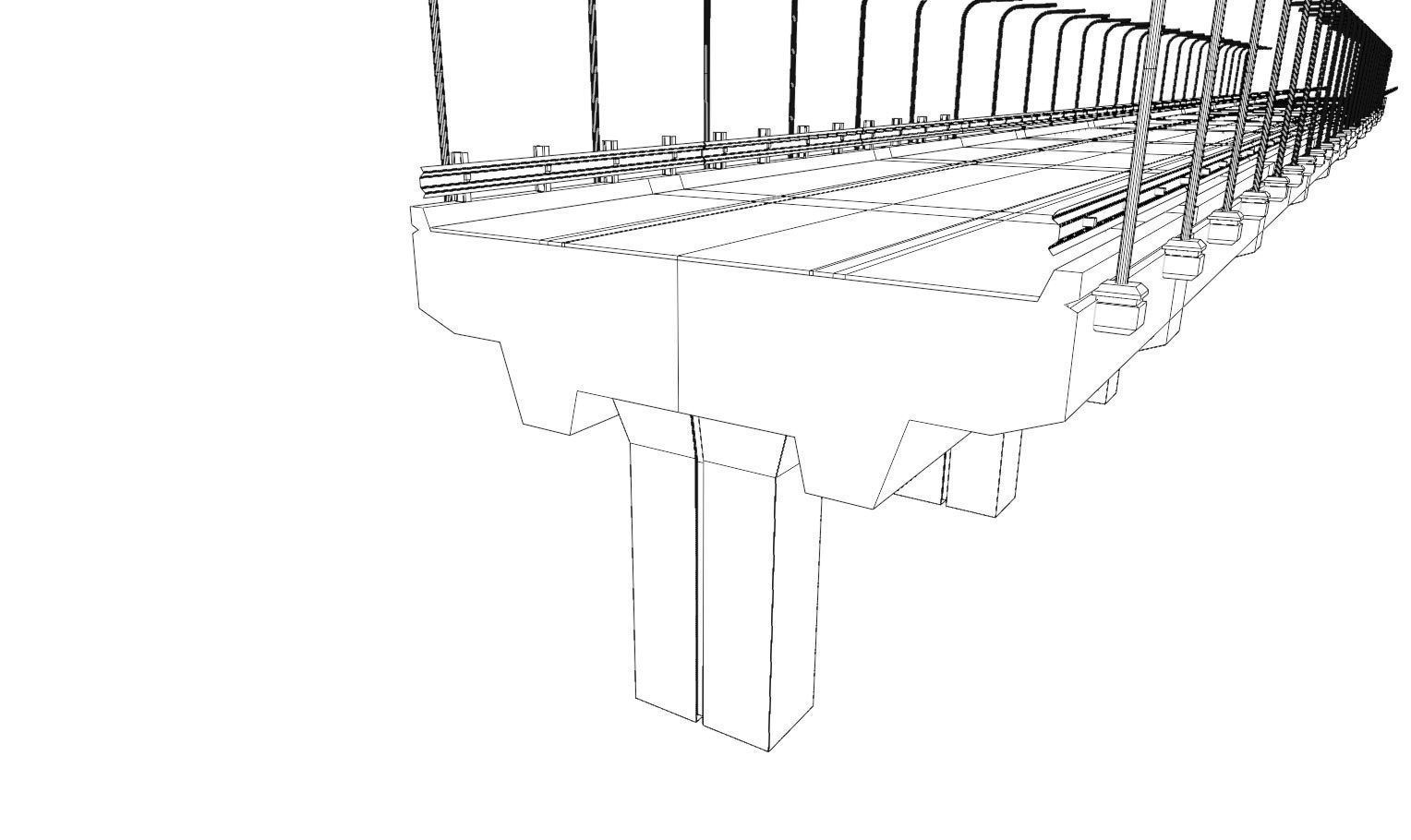 Modular Highway 001 Low-poly 3D model_16