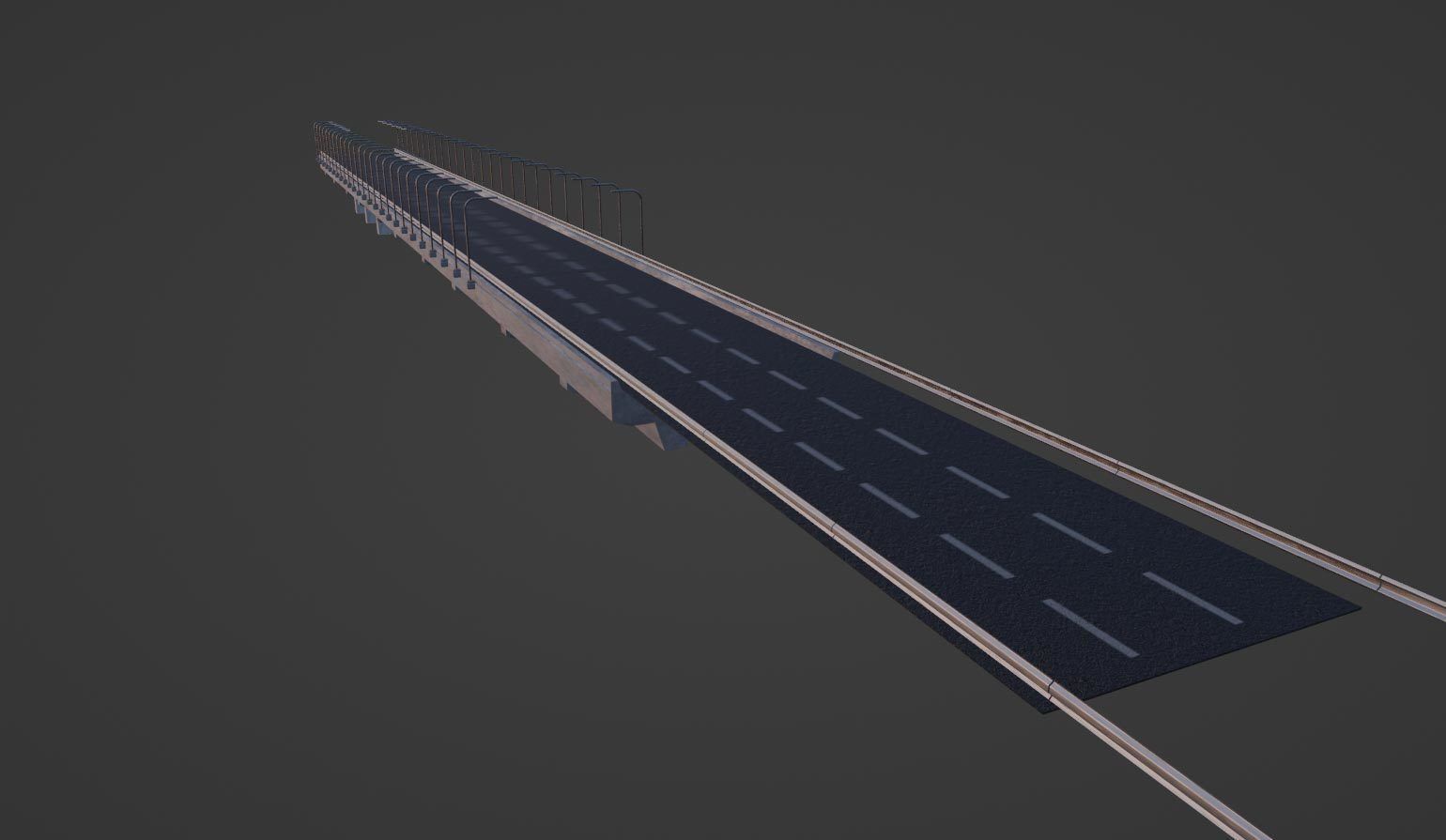 Modular Highway 001 Low-poly 3D model_8
