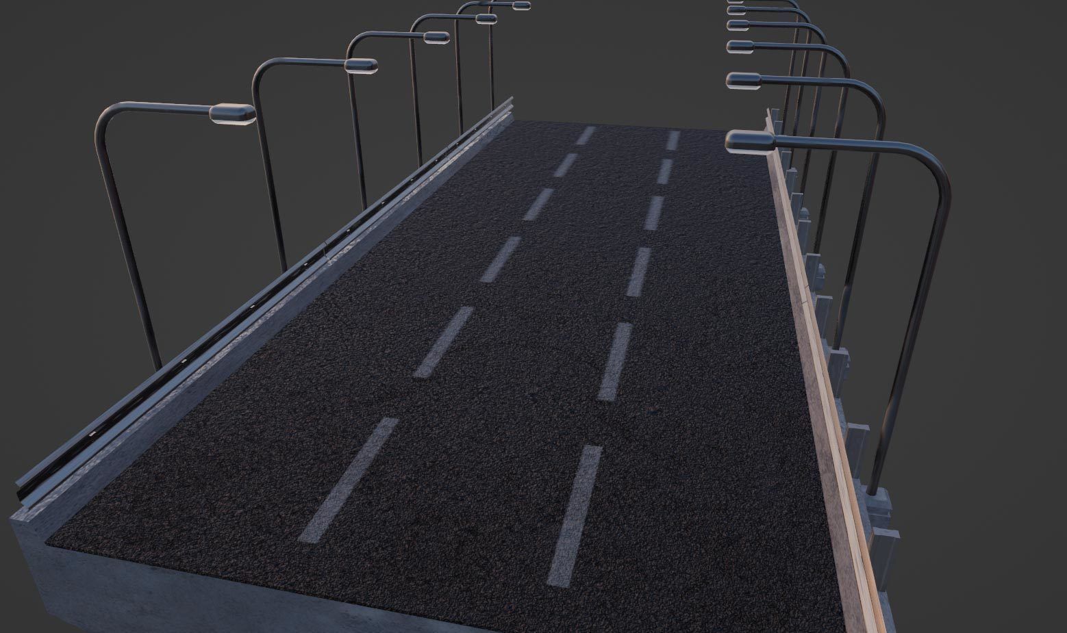 Modular Highway 001 Low-poly 3D model_1