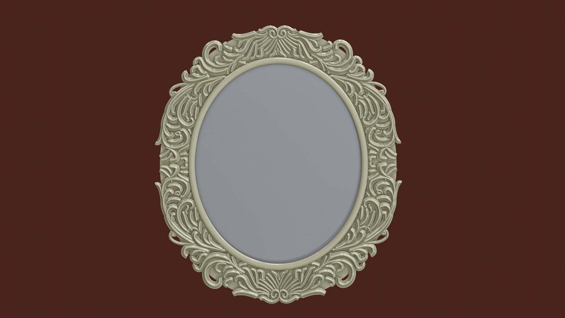Old Fashion Mirror 3D print model_3