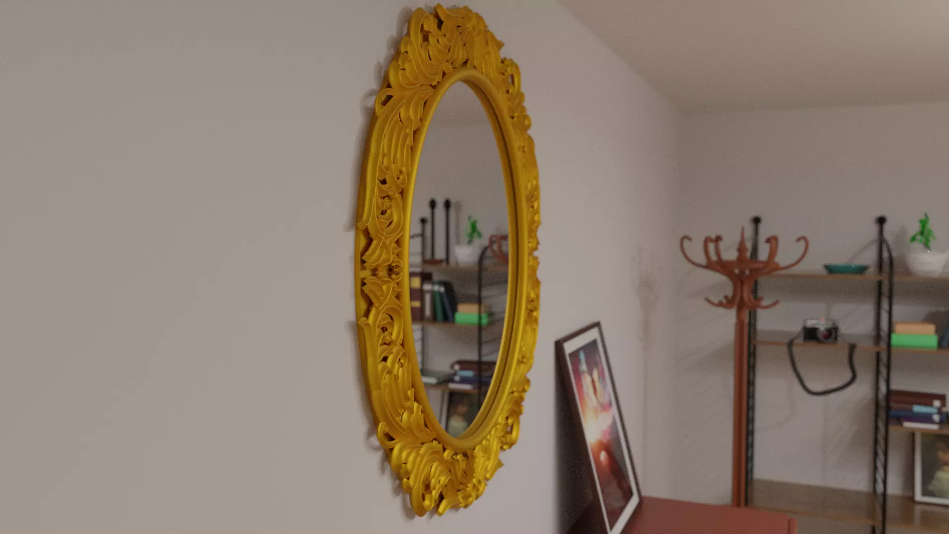 Old Fashion Mirror 3D print model_0
