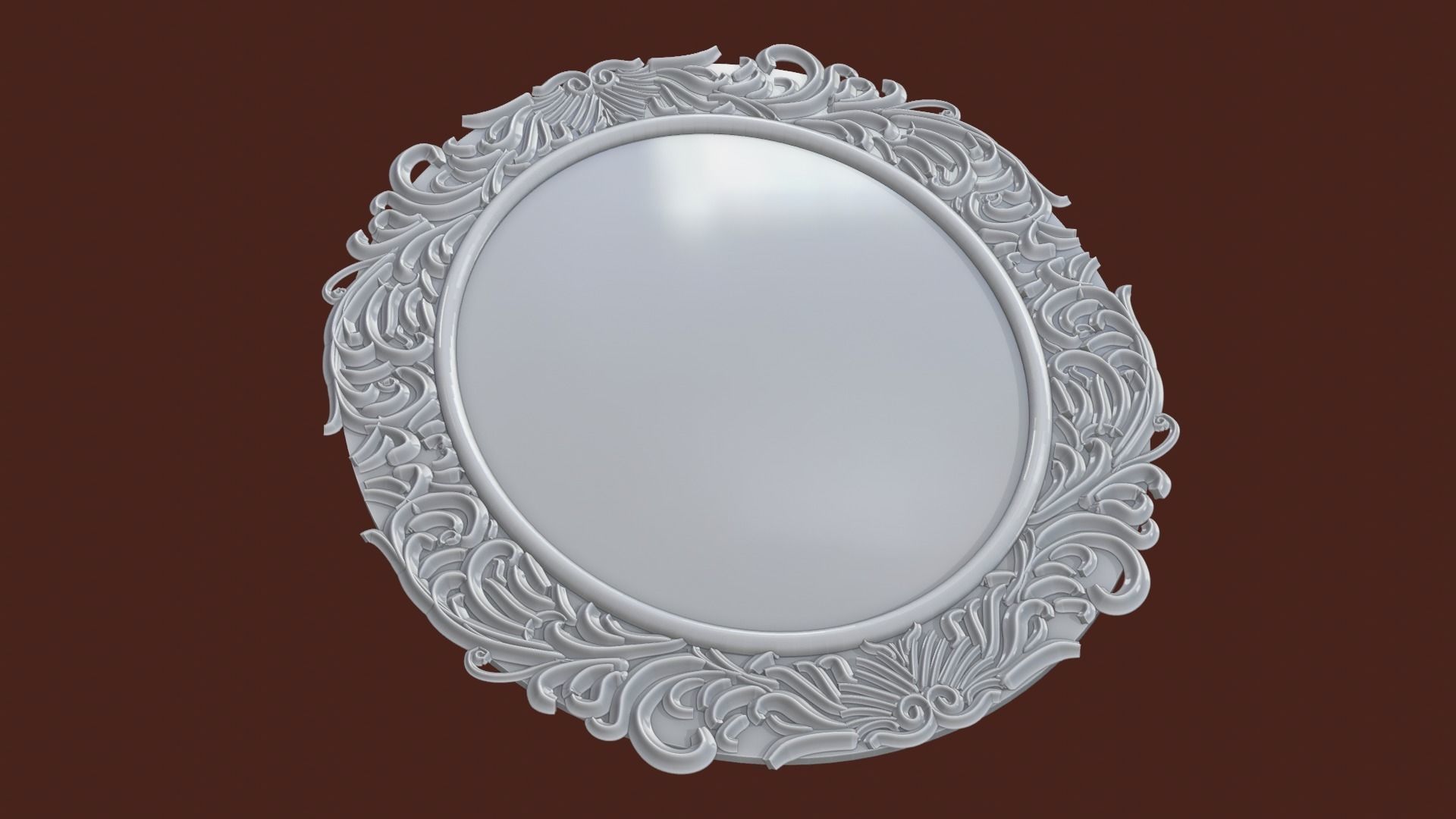 Old Fashion Mirror 3D print model_2
