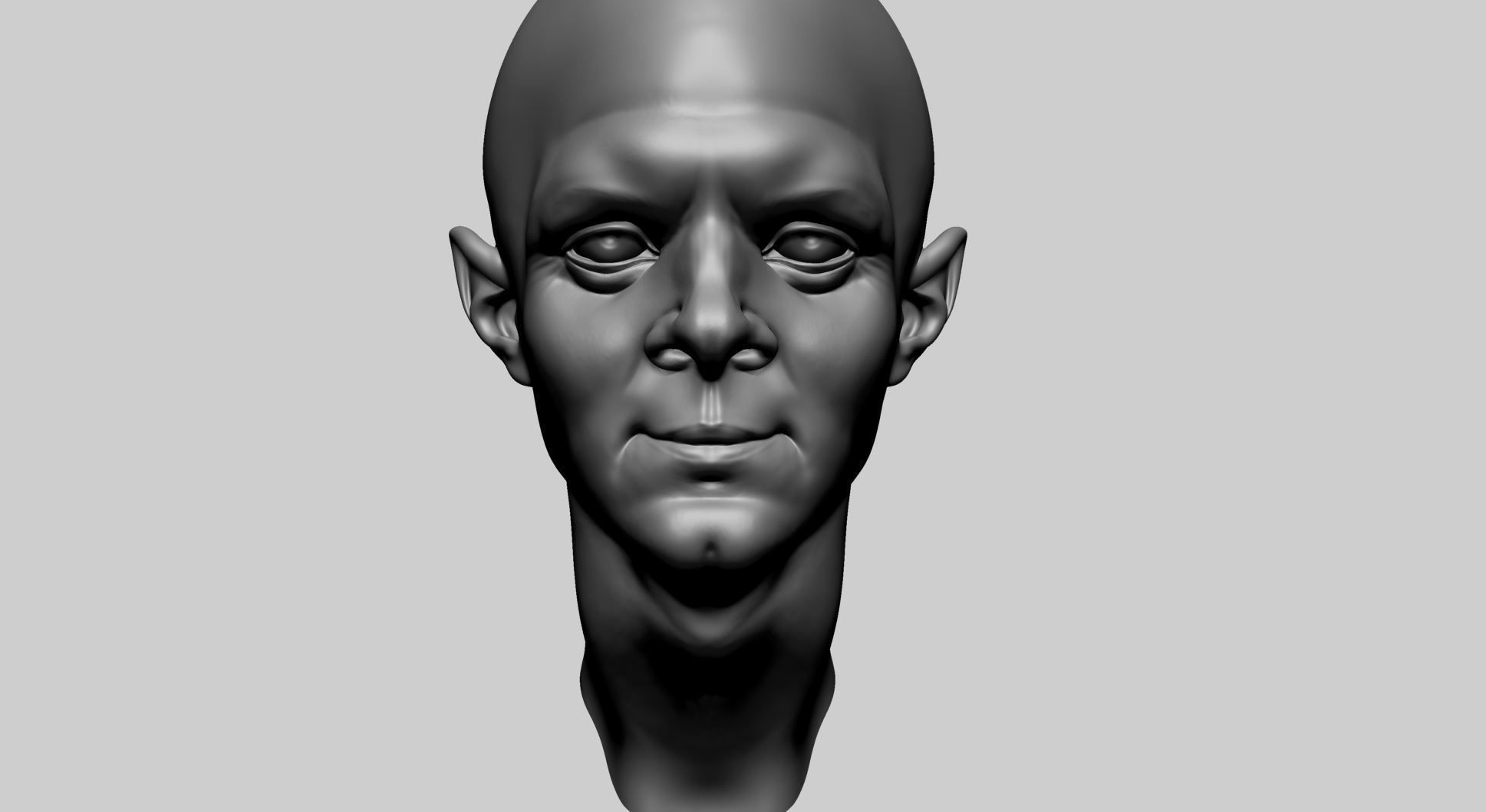 Stylized Male Head F 3D model_9