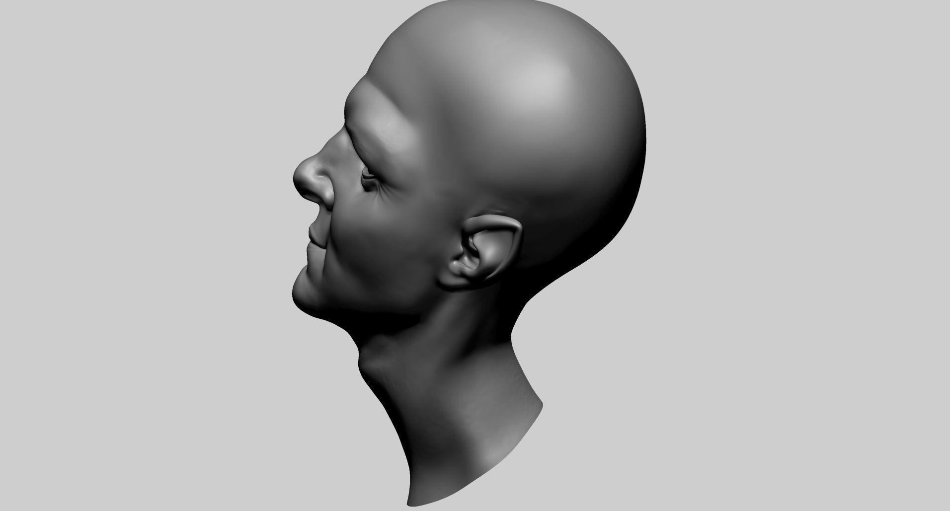 Stylized Male Head F 3D model_6