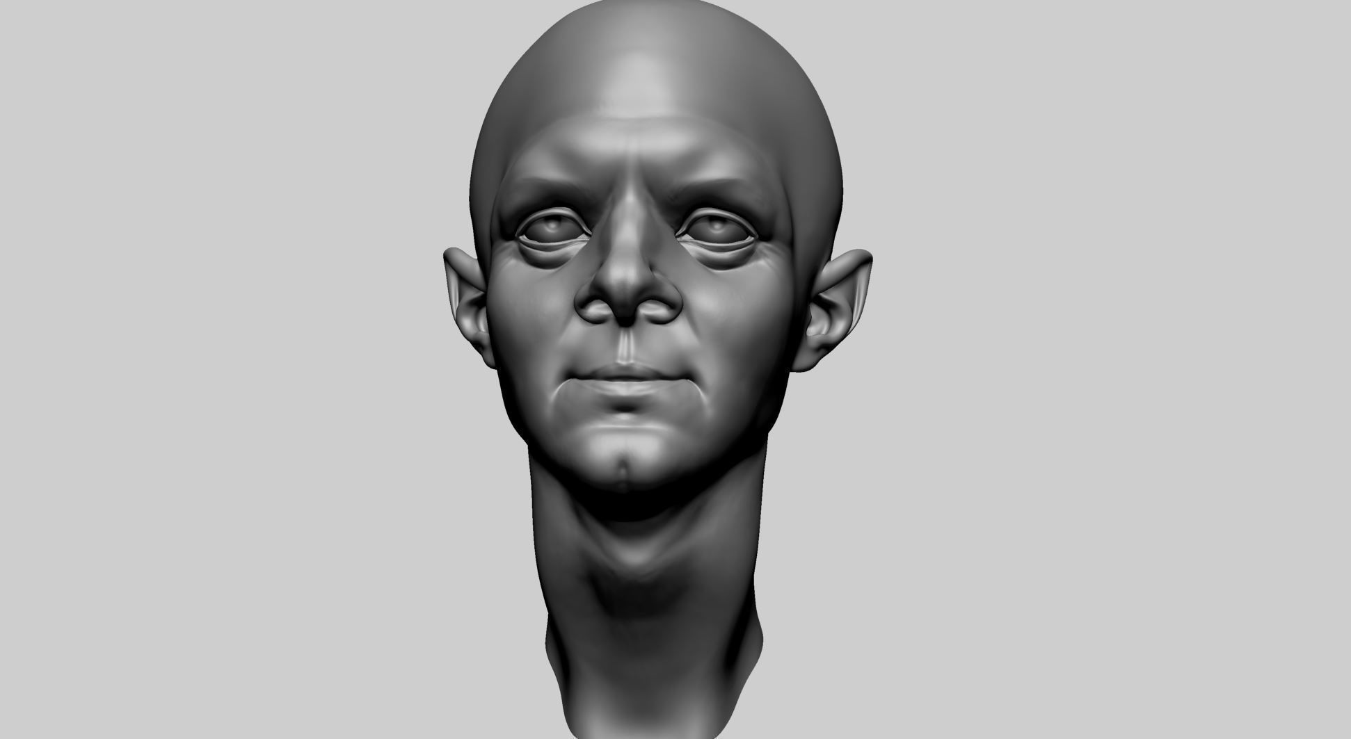 Stylized Male Head F 3D model_8