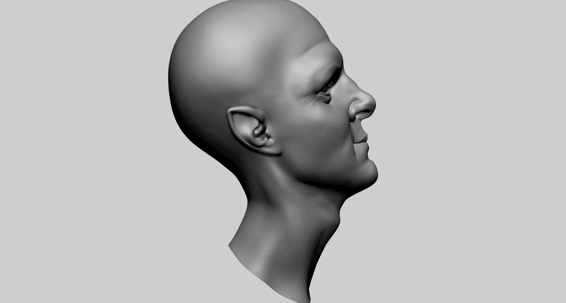Stylized Male Head F 3D model_3