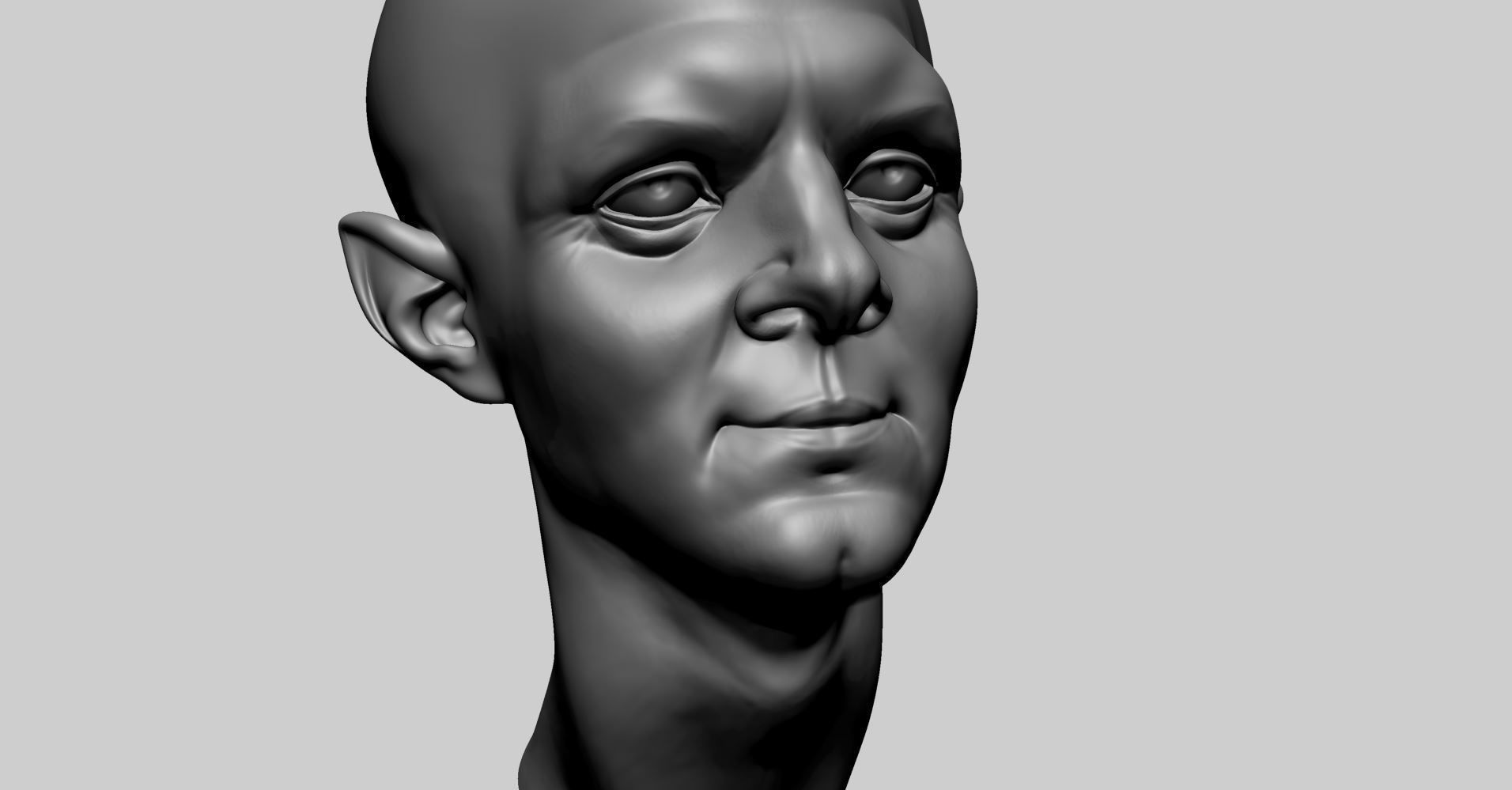 Stylized Male Head F 3D model_10