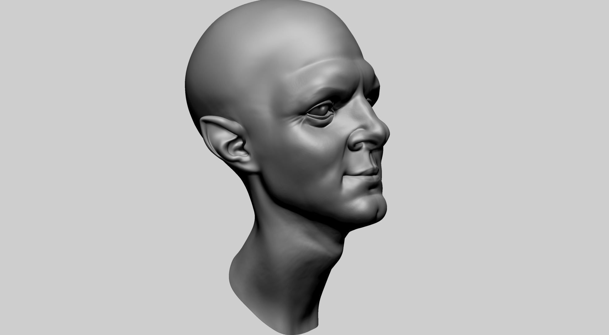 Stylized Male Head F 3D model_2