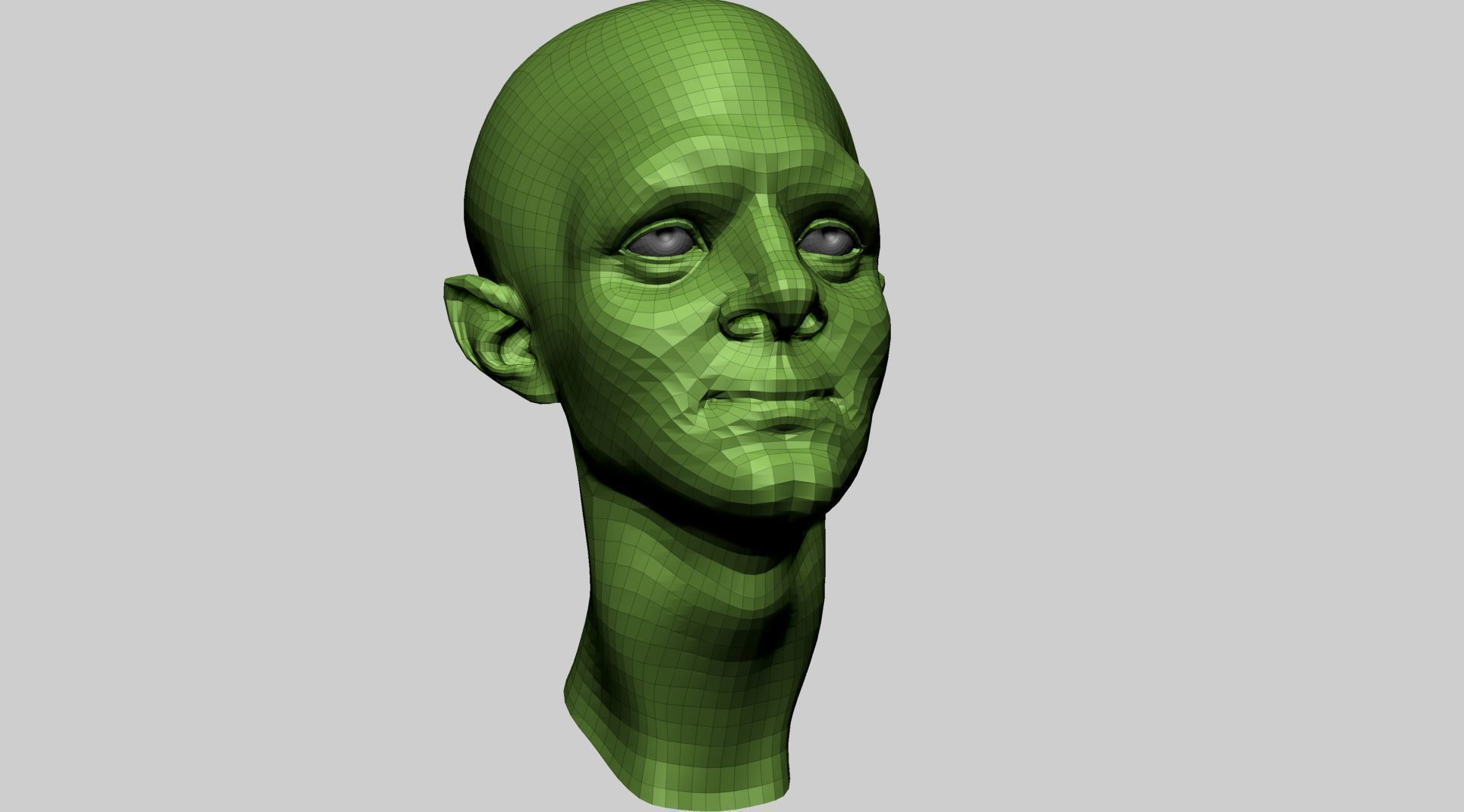 Stylized Male Head F 3D model_13
