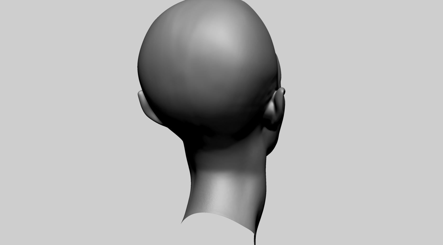 Stylized Male Head F 3D model_4
