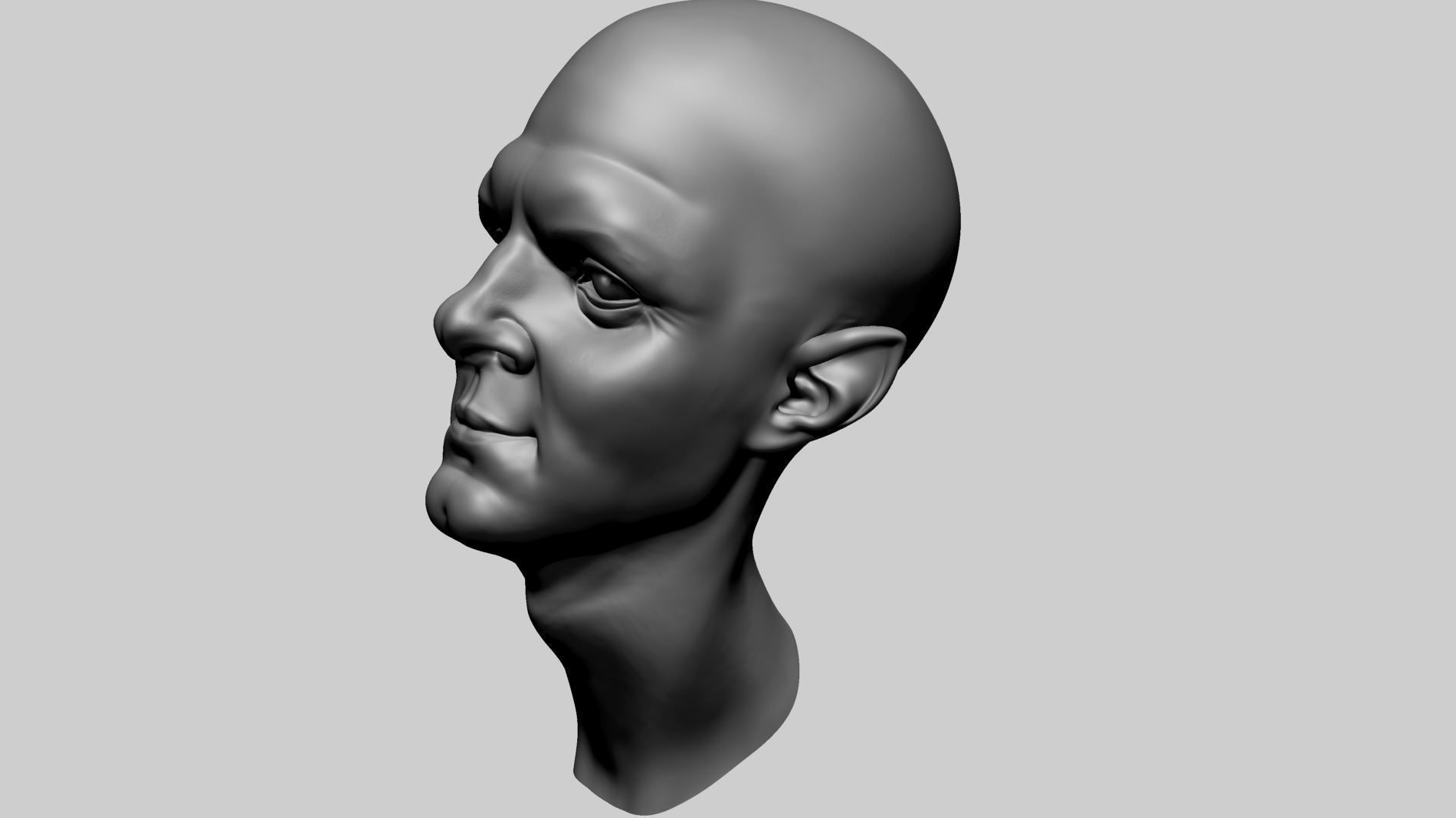 Stylized Male Head F 3D model_7