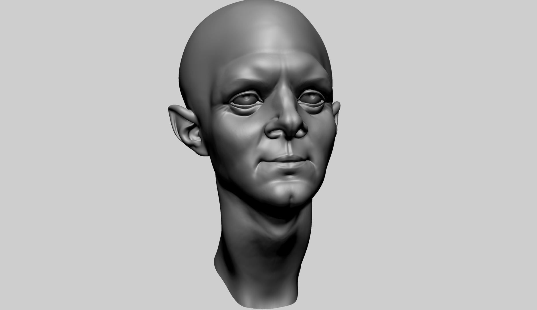 Stylized Male Head F 3D model_1