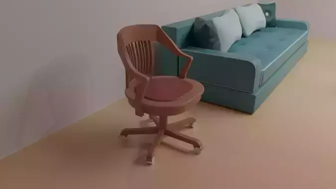 Swivel Chair Vintage Brown