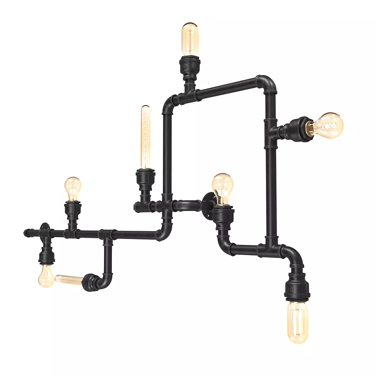 Ideal Lux Plumber PL8 Nero 3D model_0
