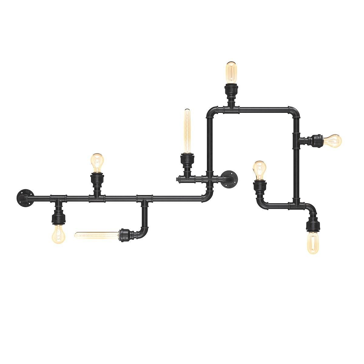 Ideal Lux Plumber PL8 Nero 3D model_2