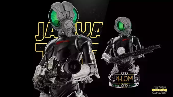 4-LOM Bust Star Wars 3D Models Ready for 3D printing 3D print model