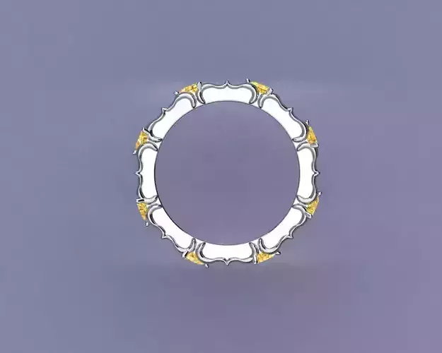 openwork ring with triangular stones