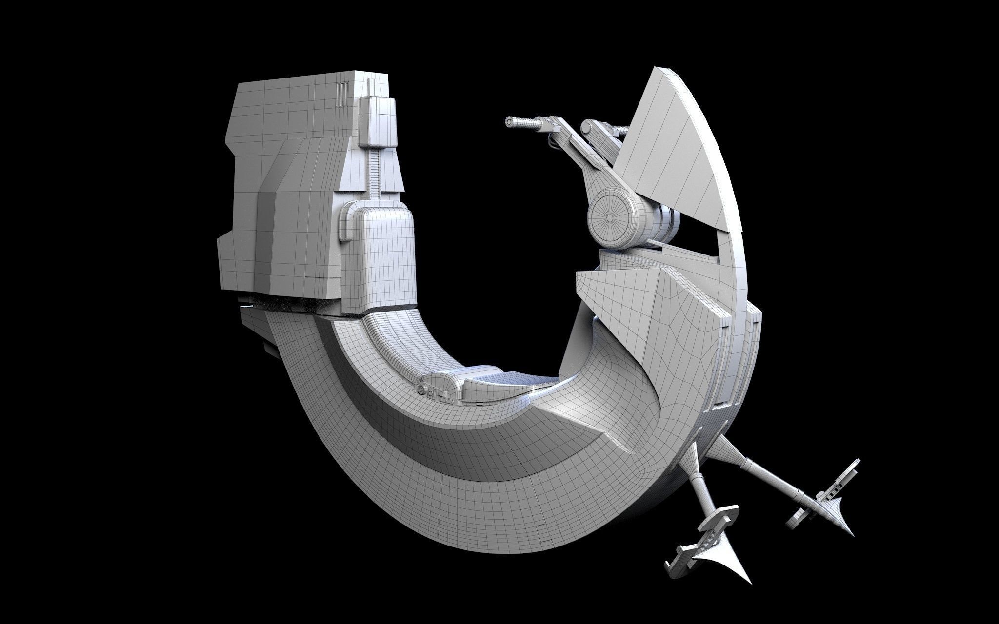 Bloodfin speeder Star Wars 3D model_5